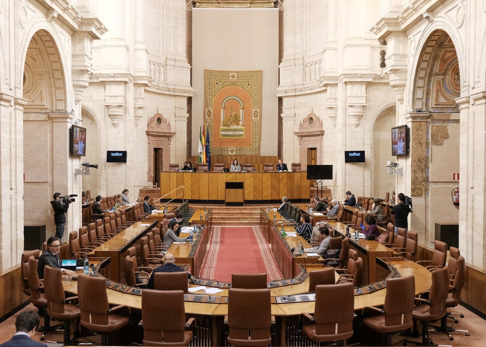 Imagen de archivo del salón de Plenos del Parlamento andaluz.