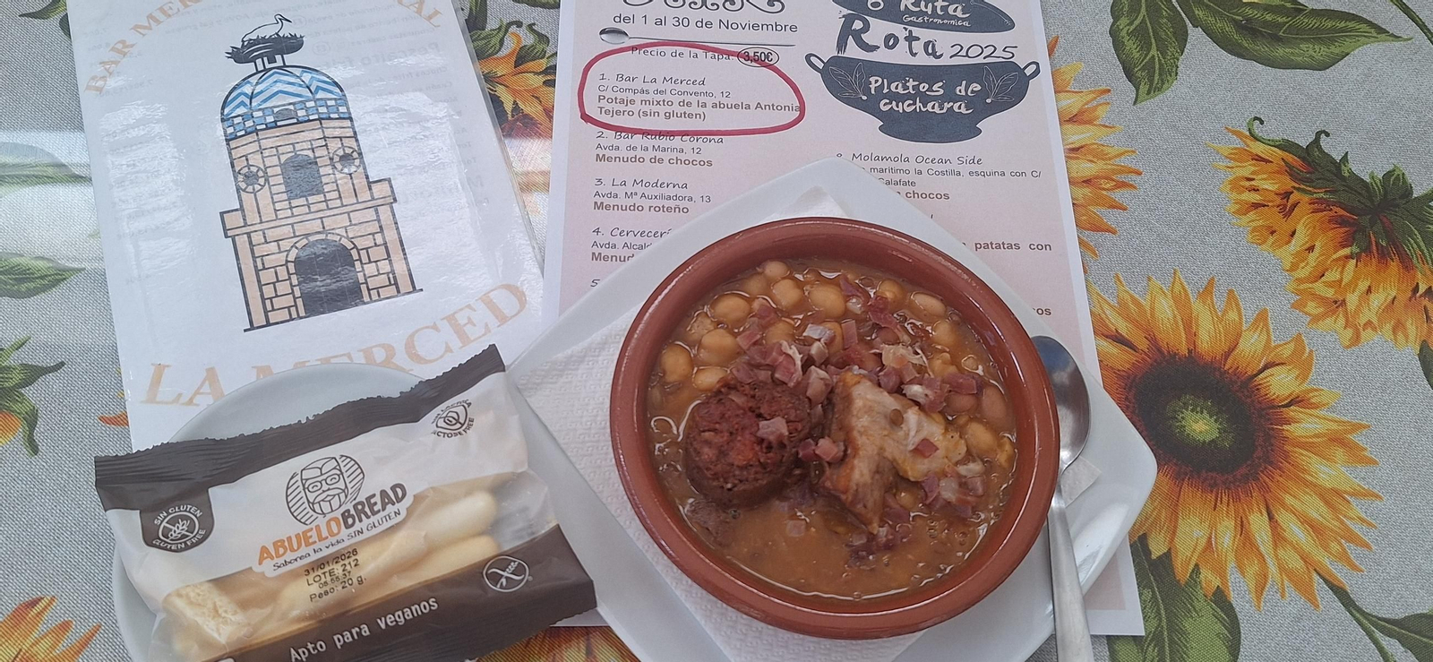 1.Bar La Merced (Rota). Potaje mixto de la Abuela Antonia Tejer (sin gluten).