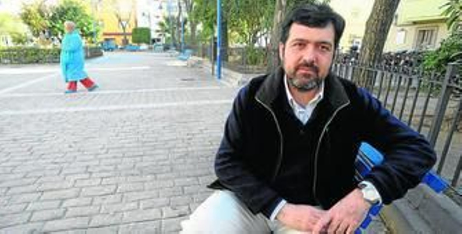 Juan Carlos Brea, en la plaza de Puntales.