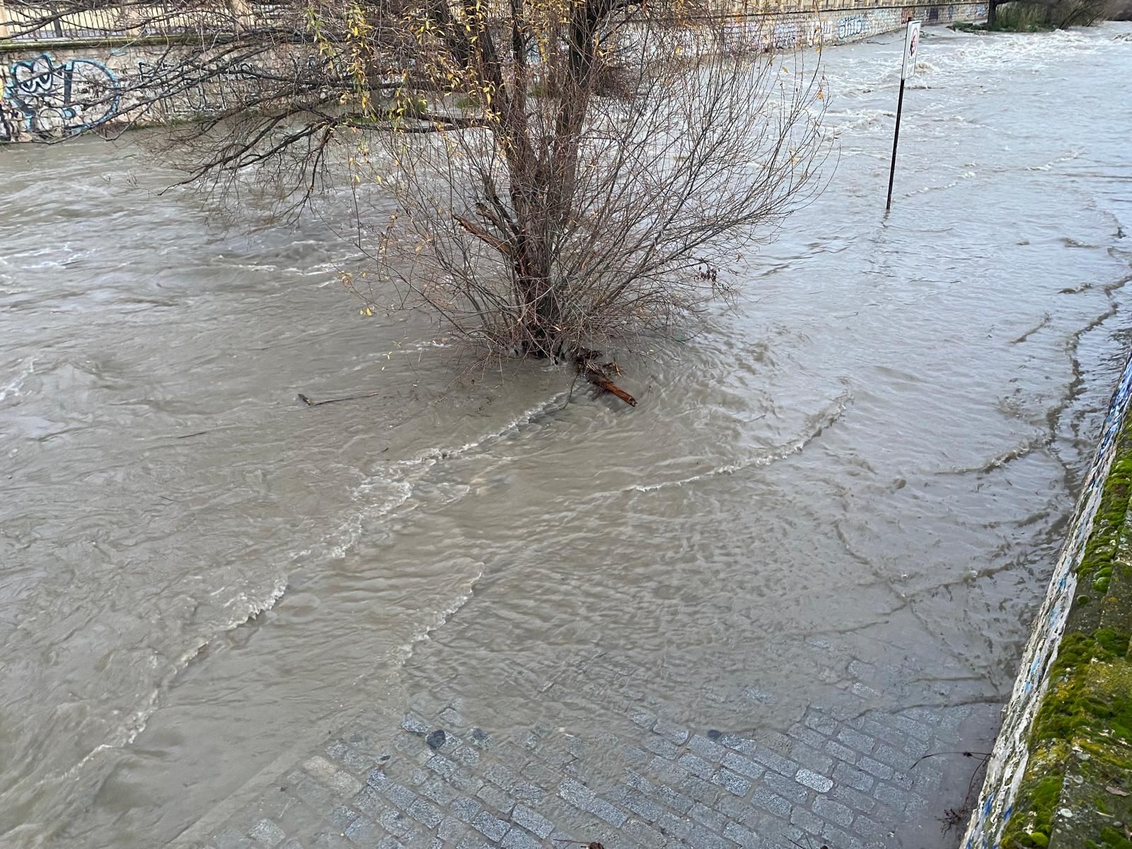 Las fotos de la previa de la borrasca Leonardo: nieve en Prado Negro y el río Genil en Granada, crecido