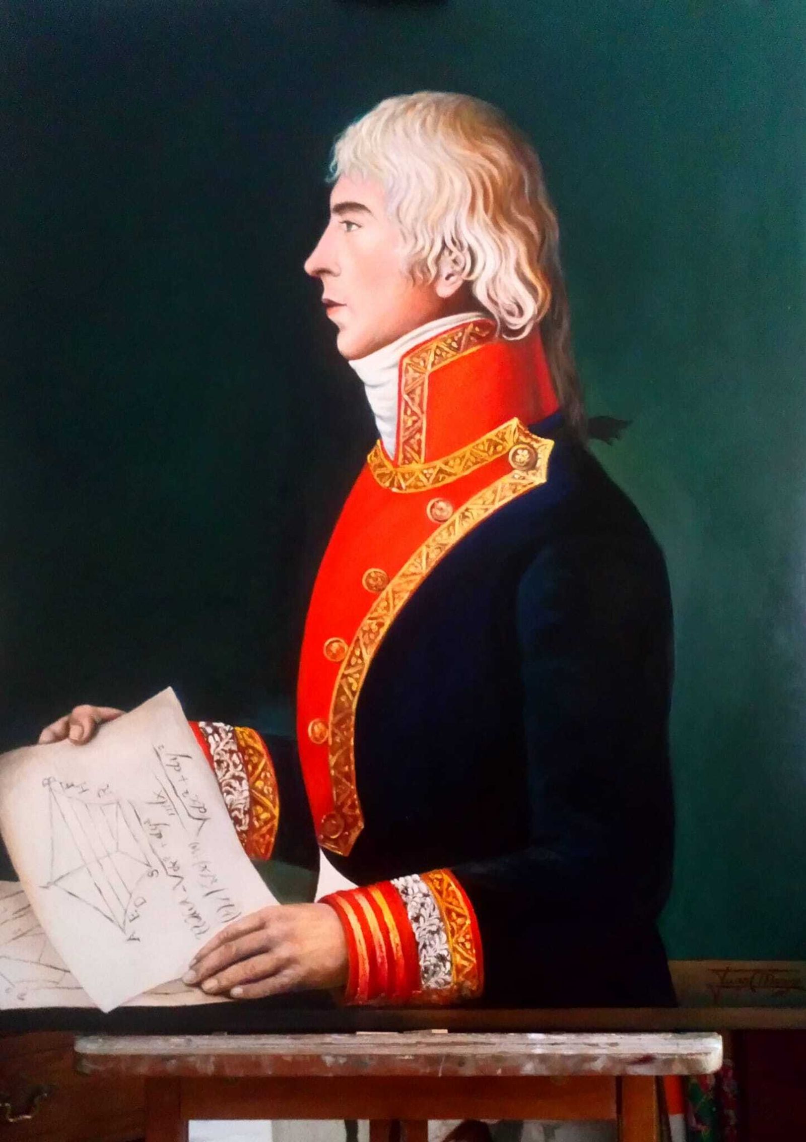 Réplica del cuadro de Churruca realizada por Juan Moreno para el Museo Naval de San Fernando.