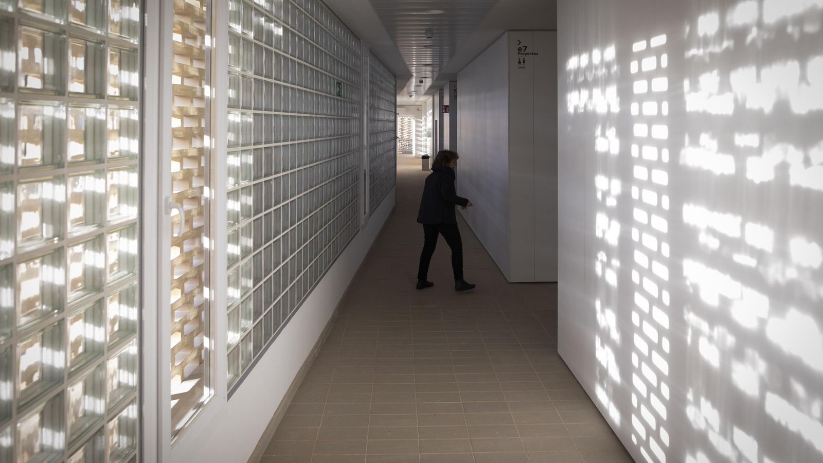 Las celosías, elemento singular del proyecto del módulo de Escultura.