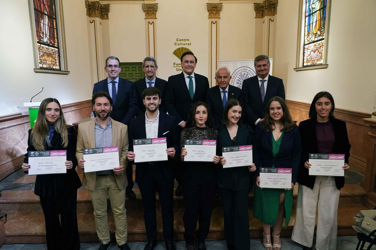 Los galardonados, este viernes en la entrega de premios.