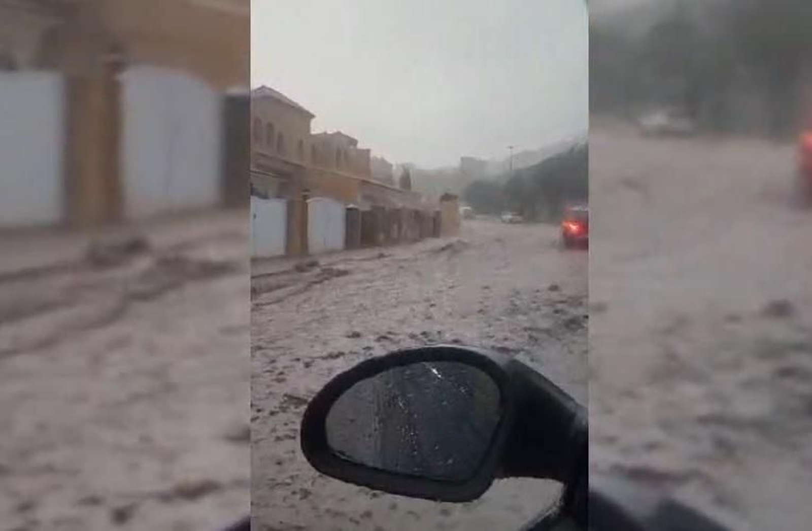 Así llovía con fuerza esta tarde en diversos puntos de Vícar.