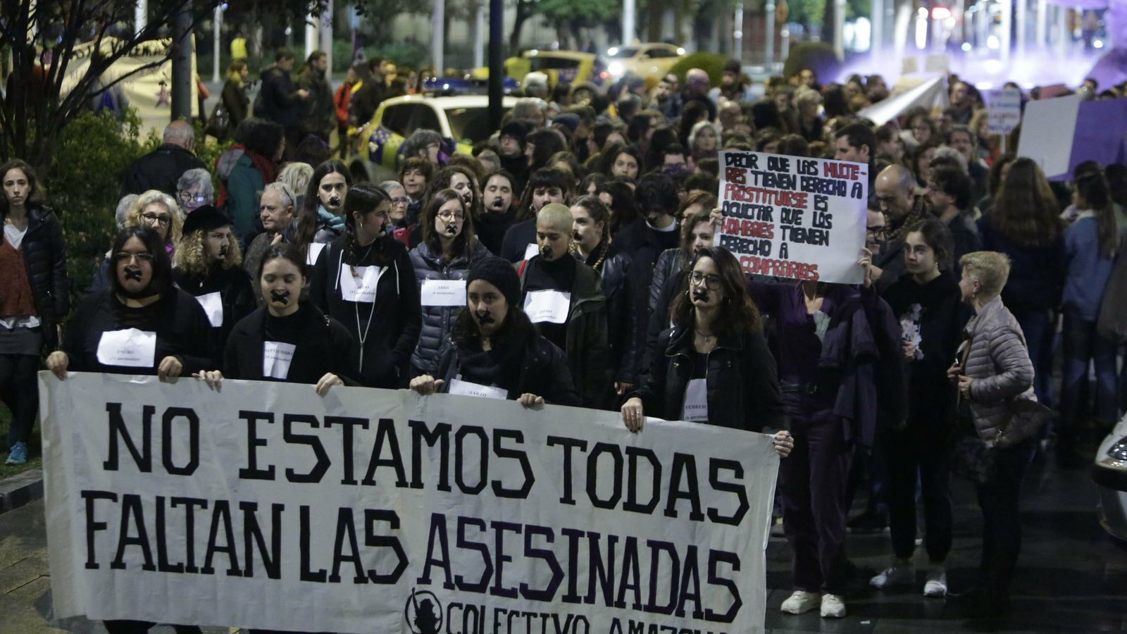 Manifestación feminista contra la violencia de género.
