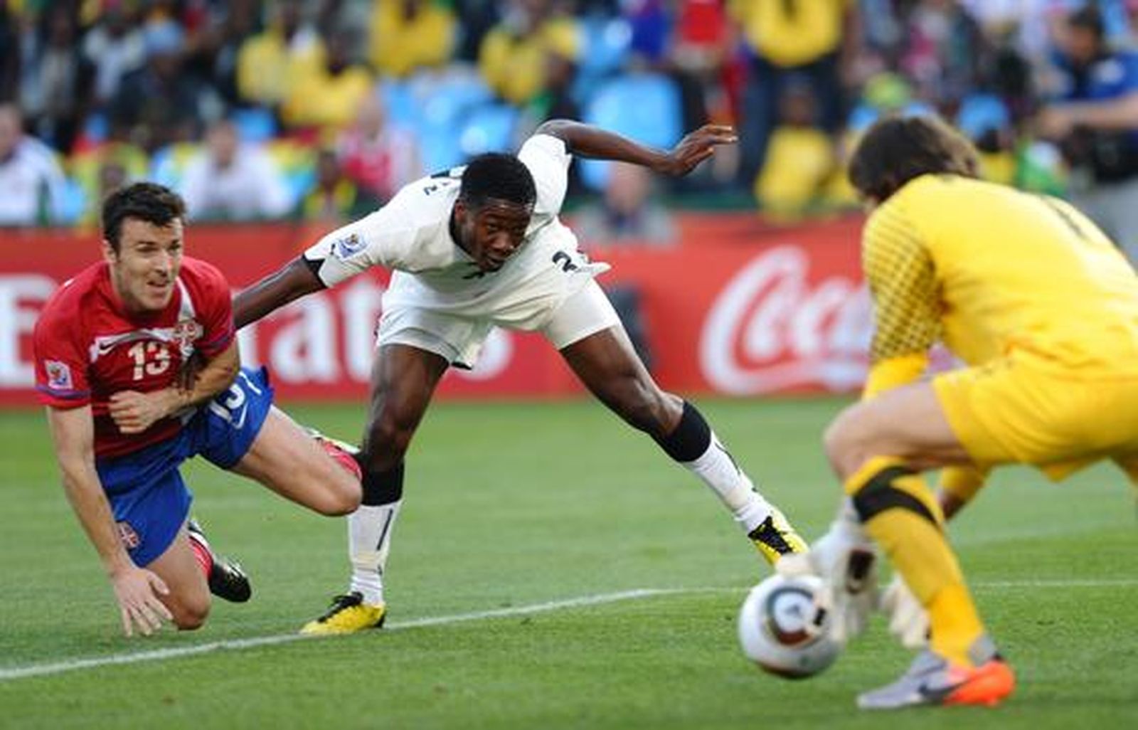 Ghana es la primera selección africana que gana en el Mundial de Sudáfrica. / AFP