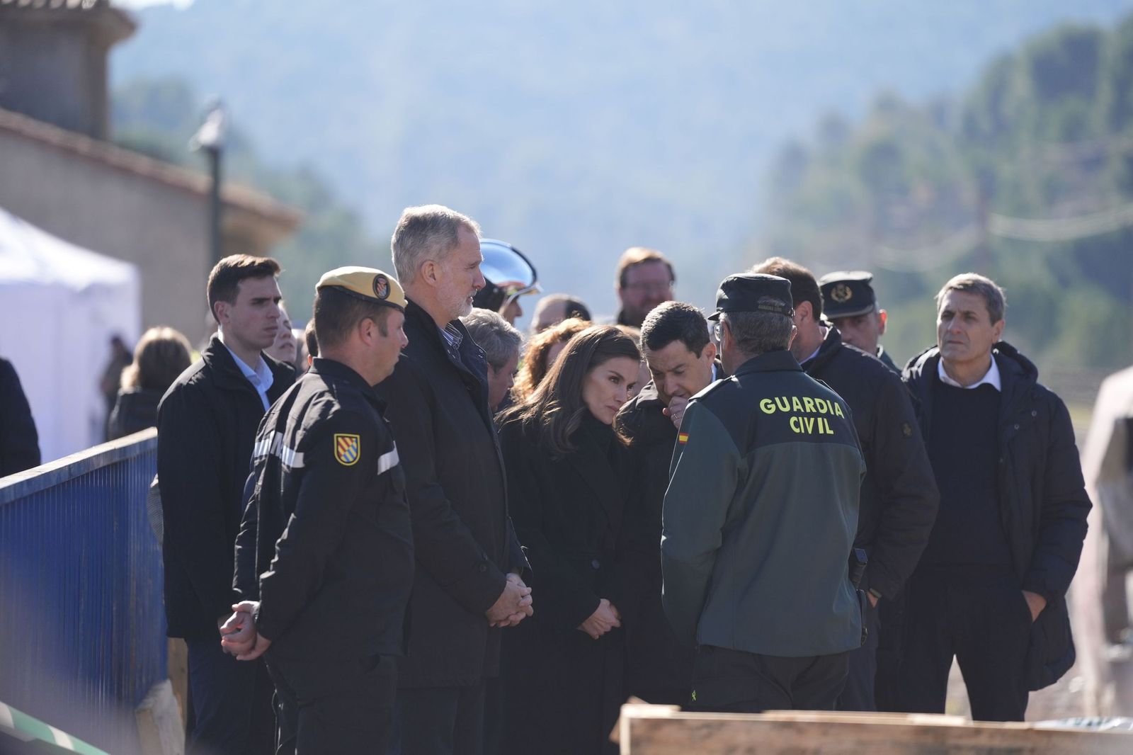 Los Reyes en la zona cera del accidente.