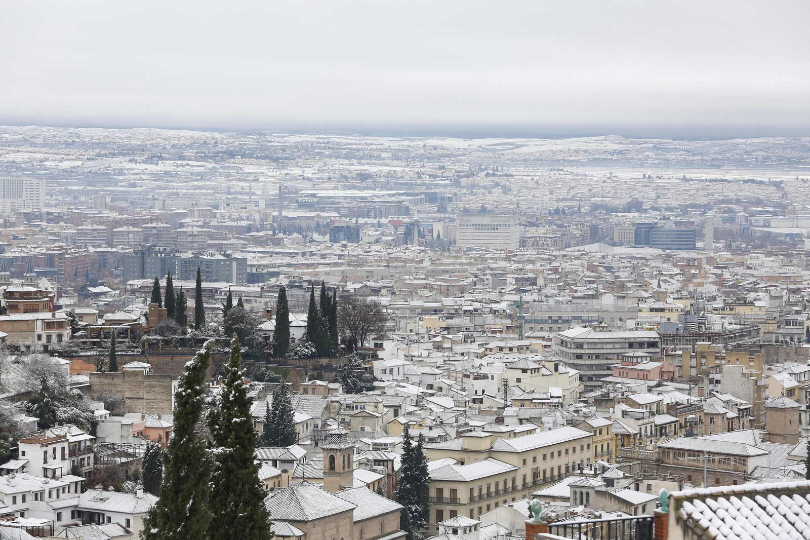 La nevada de Granada, en imágenes