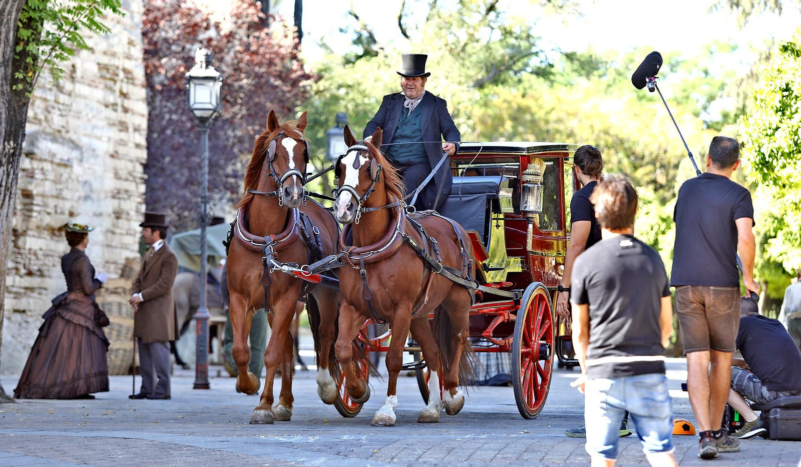 Imágenes de los días de rodaje en Jerez de la serie 'La Templanza'