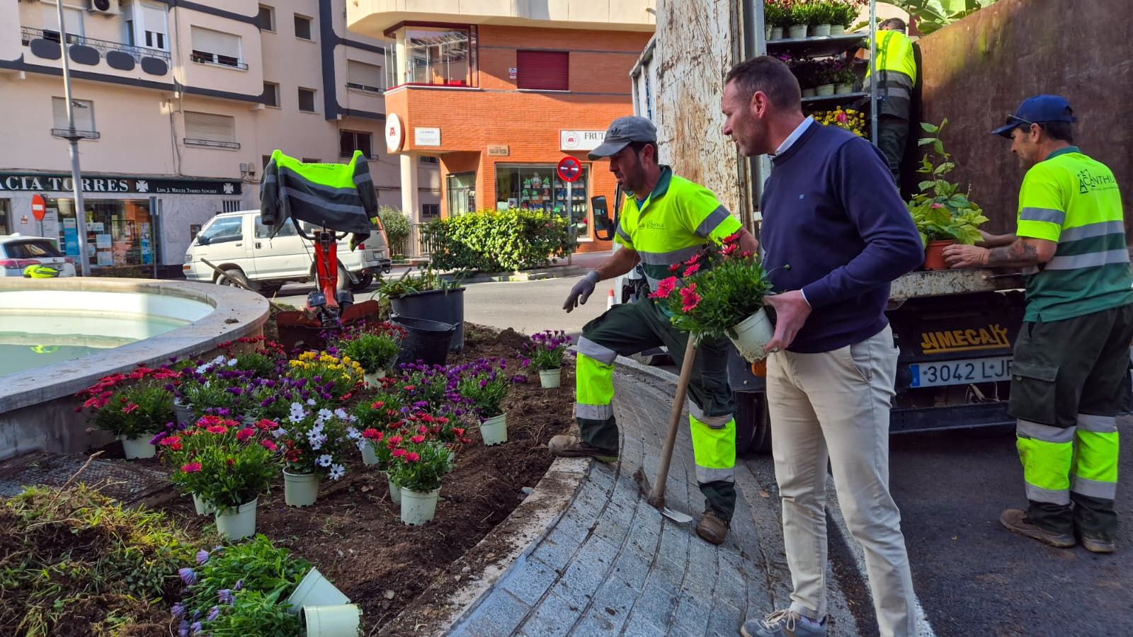 Inicio de la plantación en la Posta