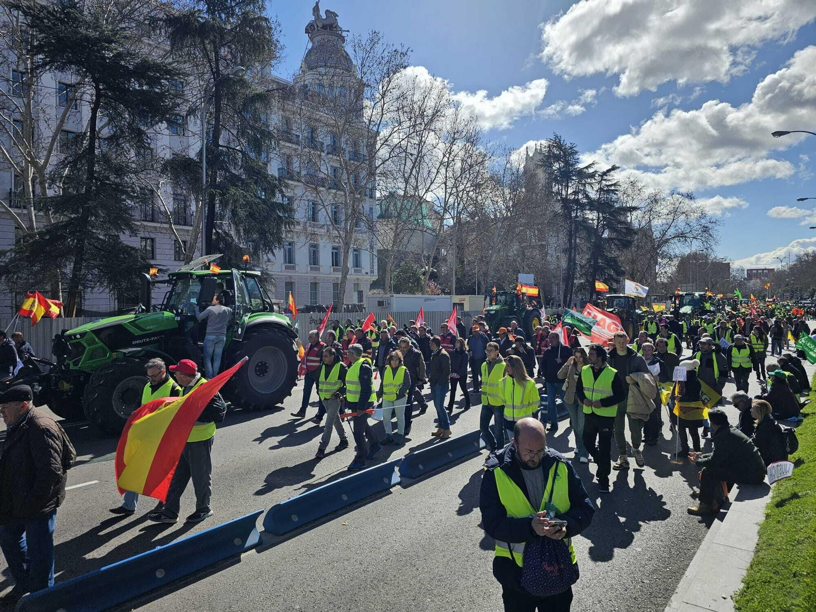 Protestas de jiennenses en Madrid.