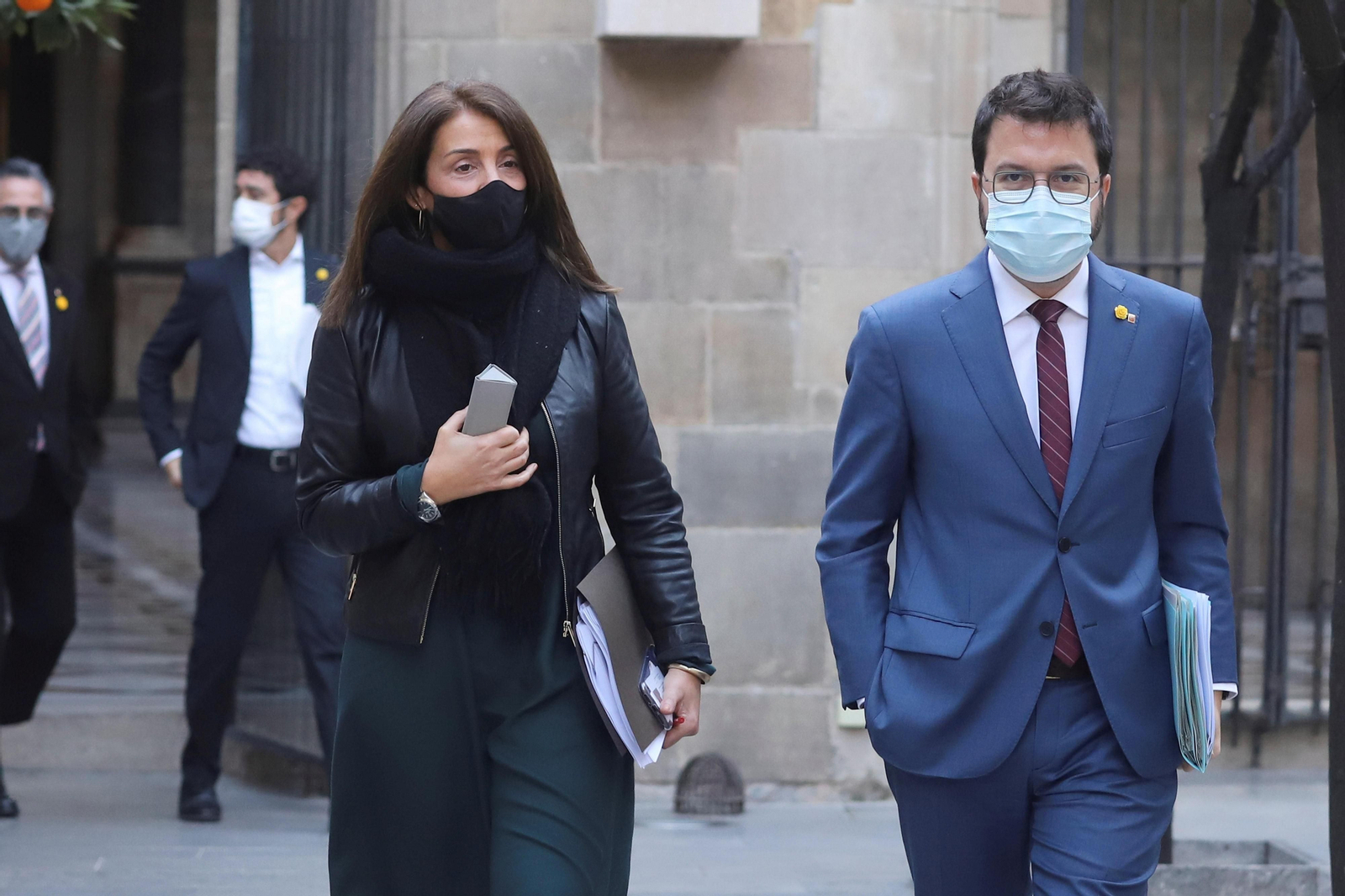 Meritxell Budó y Pere Aragonès.