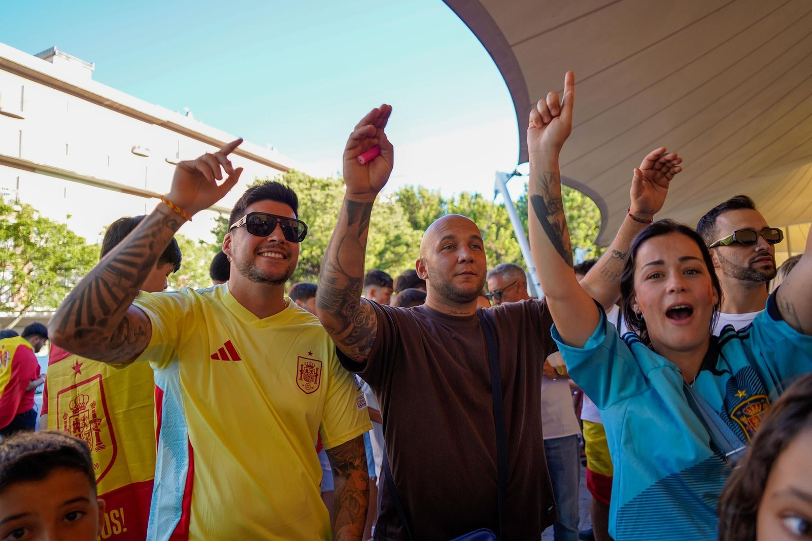 Imágenes del ambiente durante la final de la Eurocopa entre España e Inglaterra Imágenes del ambiente durante la final de la Eurocopa entre España e Inglaterra