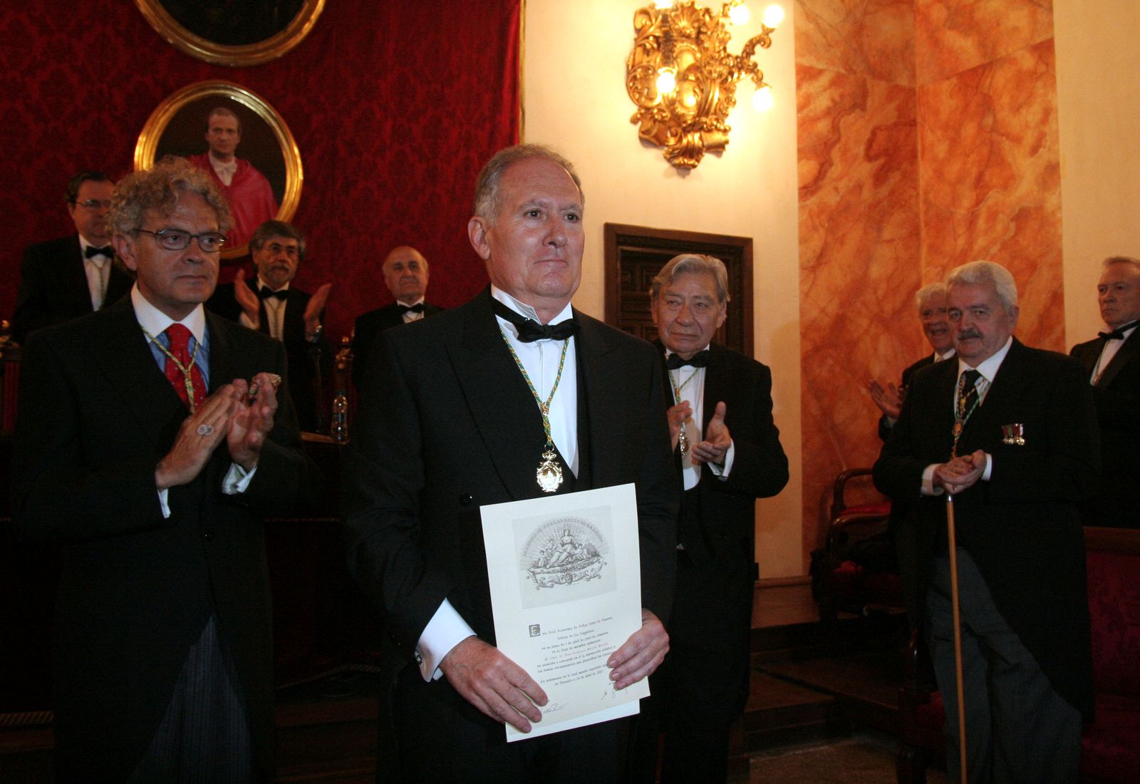 Imagen de archivo del nombramiento de Martín Morales como miembro de la Academia de Bellas Artes