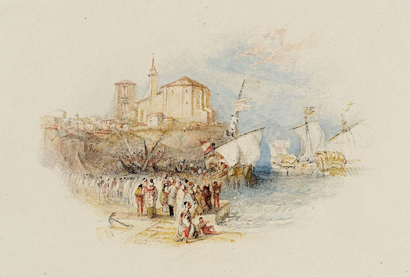 Una de las ilustraciones de William Turner para el libro ‘The voyage of Columbus’, de Samuel Rogers.