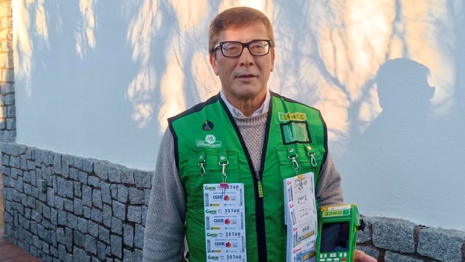 El vendedor de la ONCE en el Hospital Provincial, Joaquín Expósito.