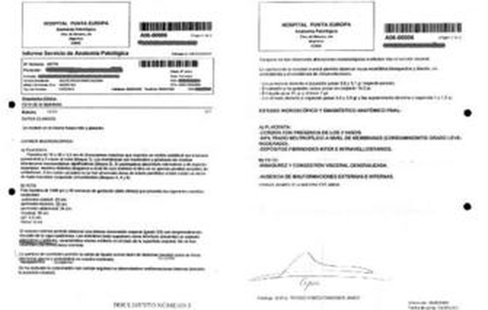 El informe patológico del supuesto aborto ilegal en el hospital fue falseado