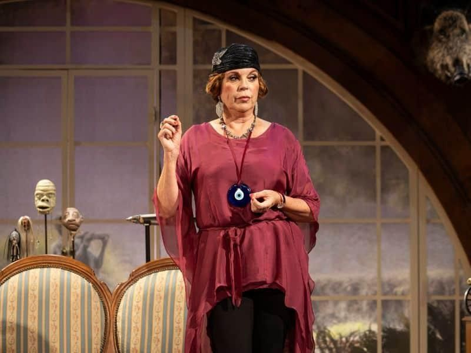 Belinda Washington, en un momento de la obra de teatro.