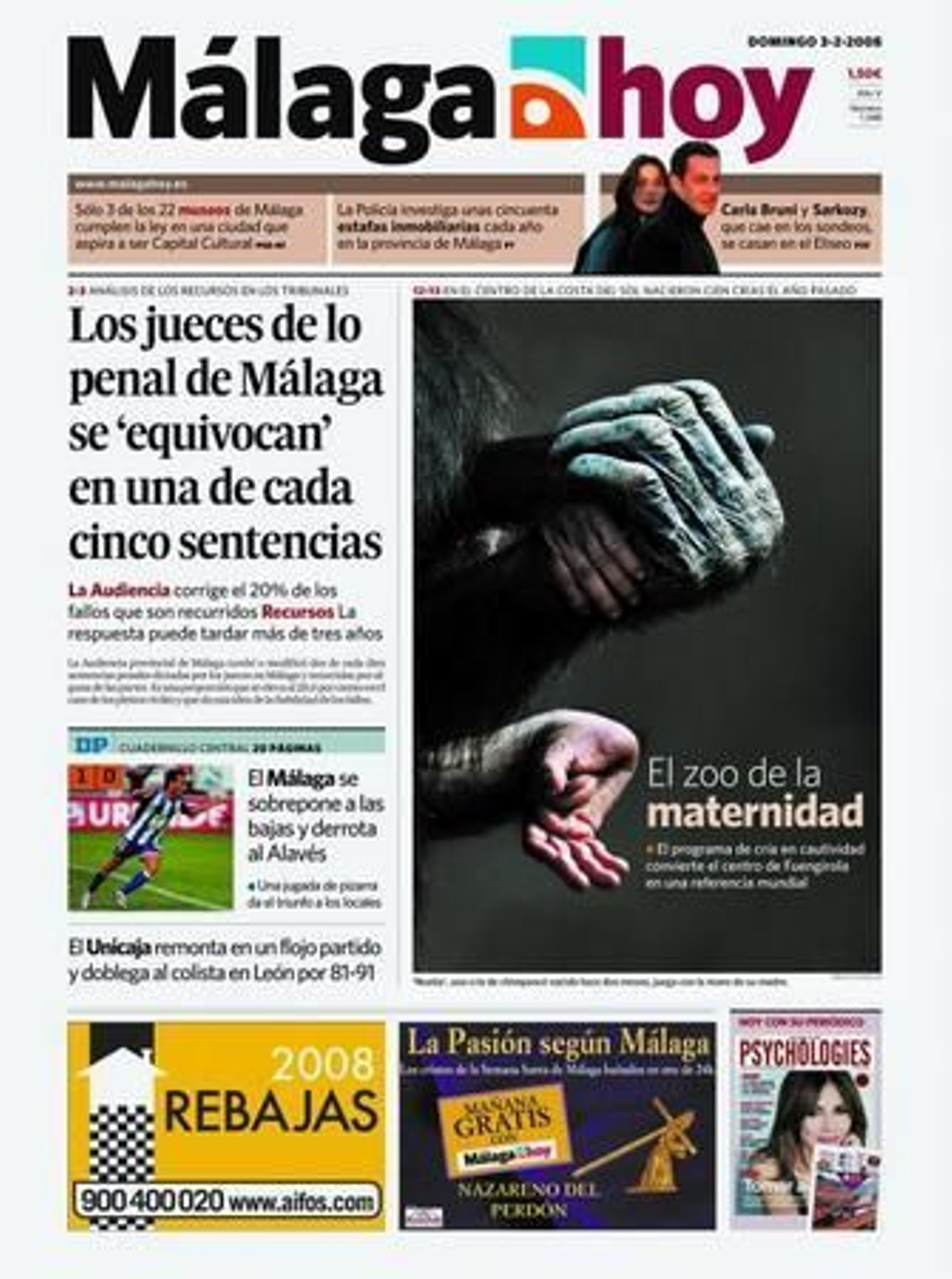 Portada de 'Málaga hoy' reconocida por su diseño.