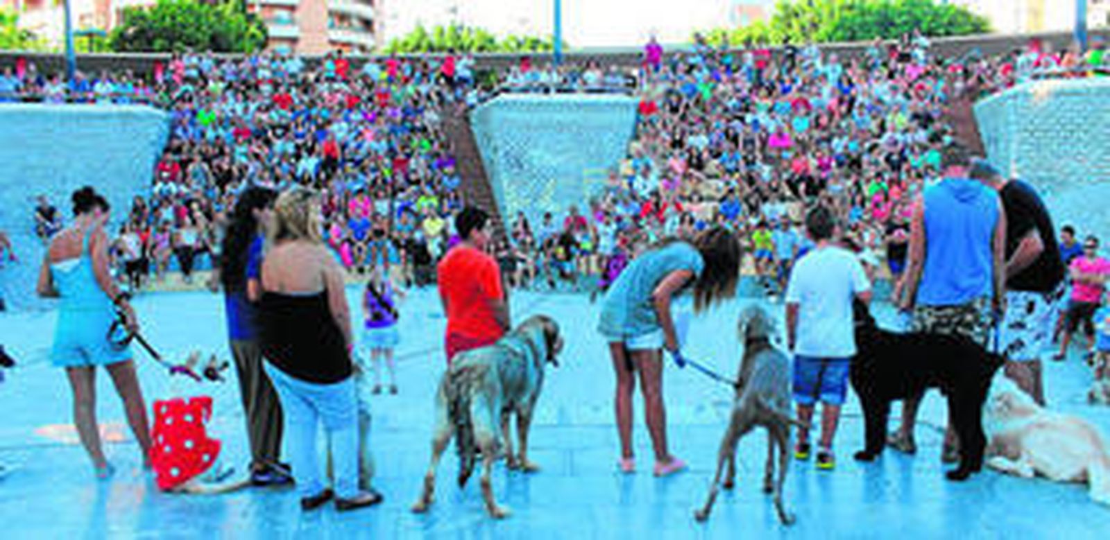 Sobre el escenario desfilaron casi un centenar de perros acompañados de sus propietarios, una fiesta canina que volvió a repetir el éxito del año pasado.