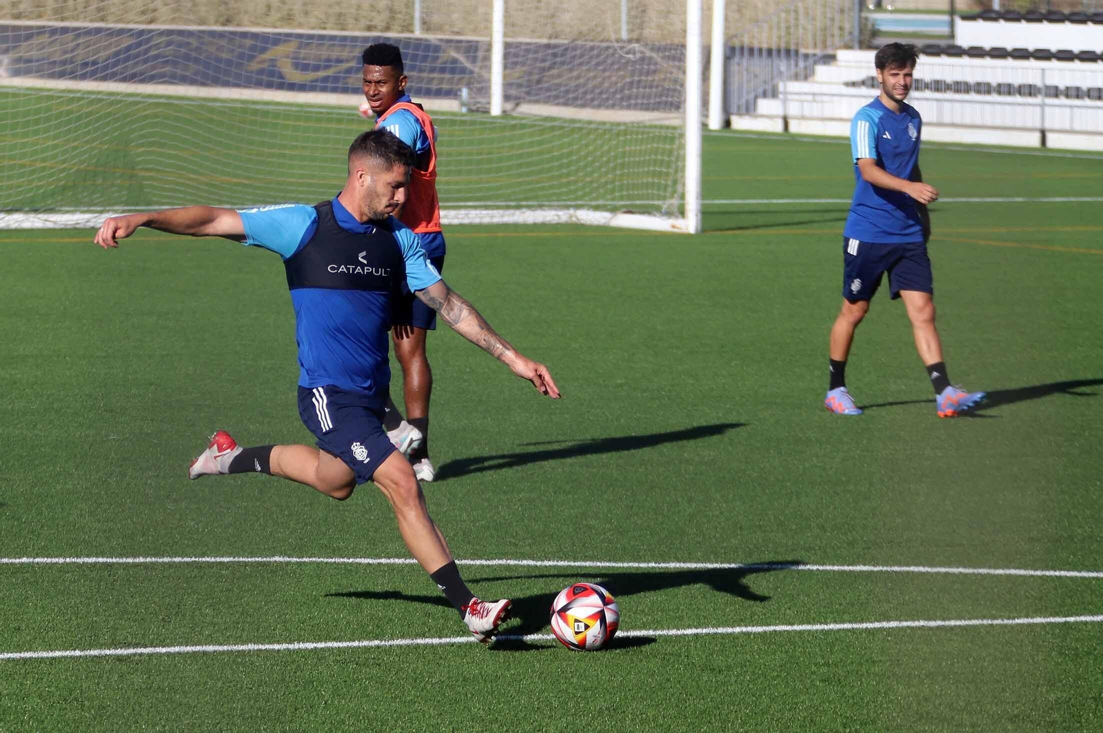 Imágenes del entrenamiento del Recre