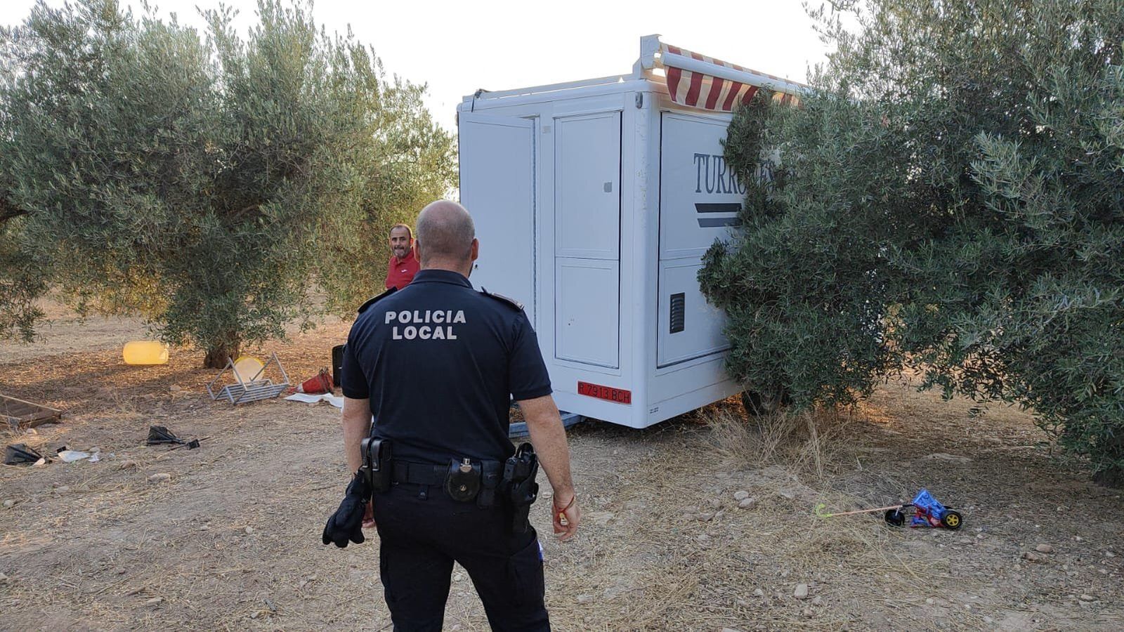 Paraje en el que apareció el remolque robado en la feria.