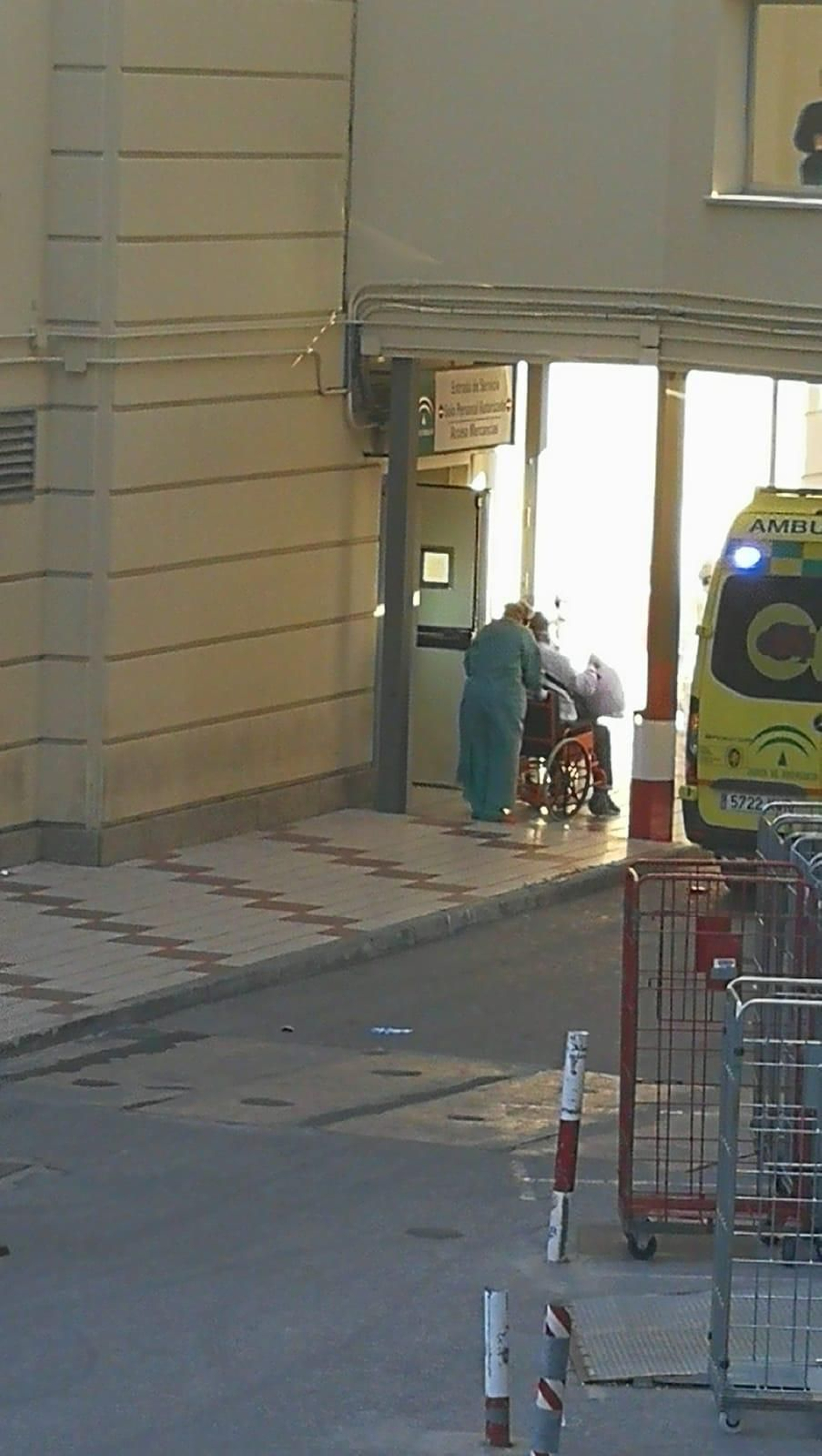 Uno de los primeros pacientes ingresados en el Hospital Regional.