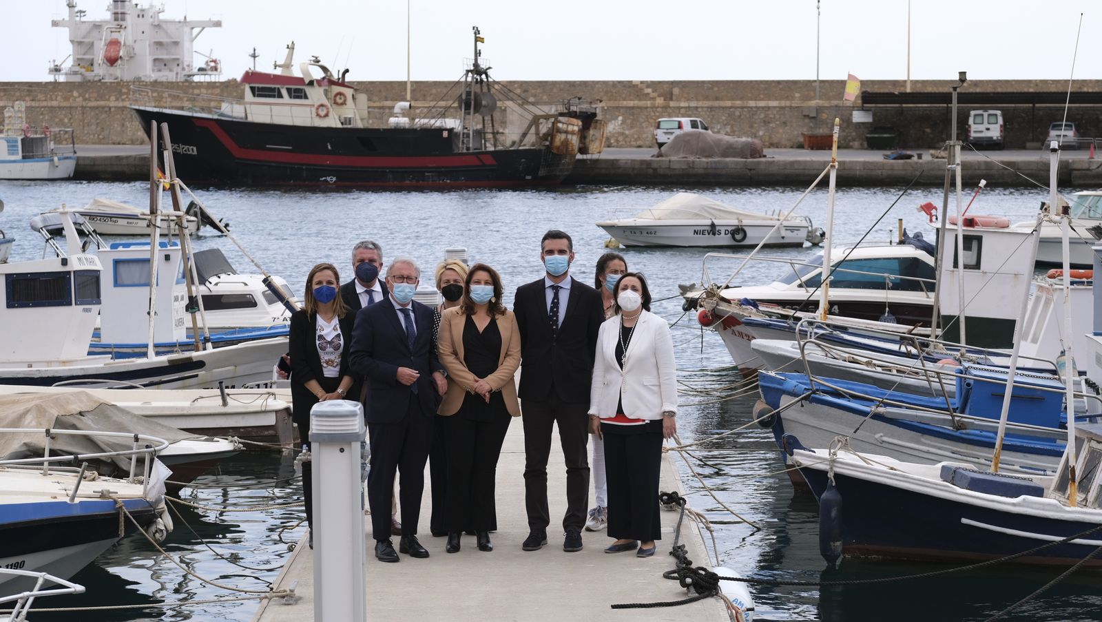 Fotogalería visita obras nuevo fondeadero del Puerto Pesquero de Almería