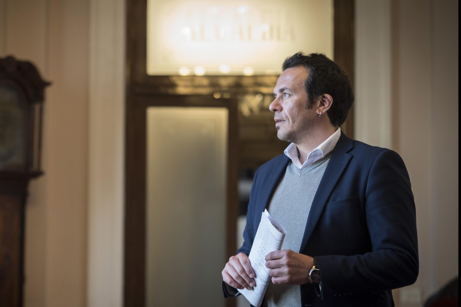 El alcalde de Cádiz, José María González, durante la entrevista.