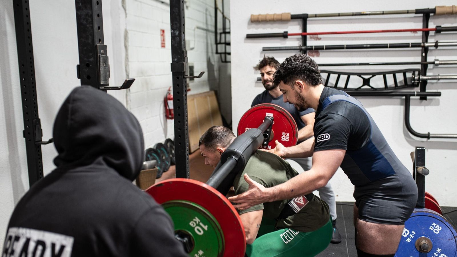 Clientes durante un entrenamiento.