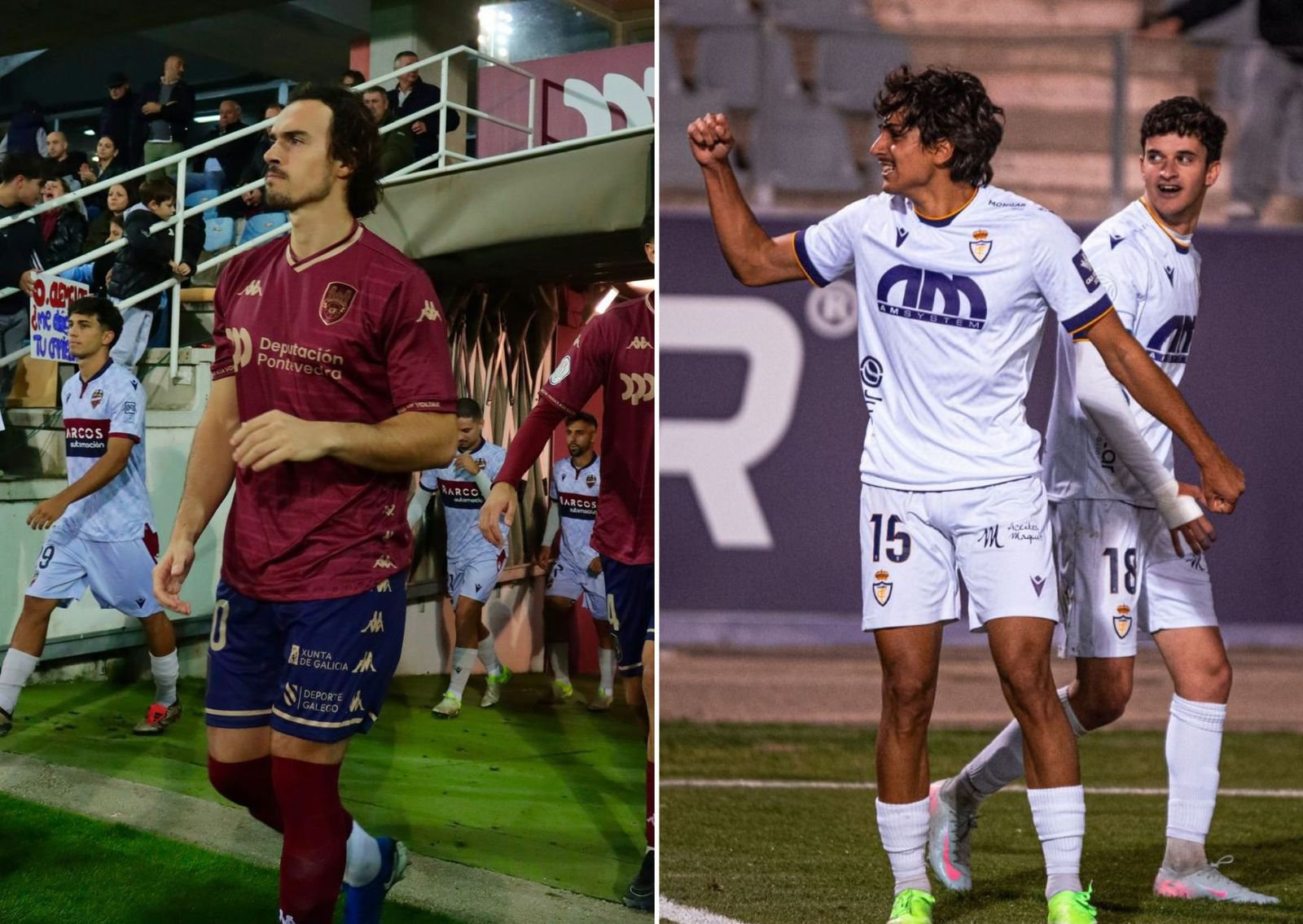 A la izquierda, Pelayo Suárez, a la derecha Maroto en un partido con el conjunto blanco.