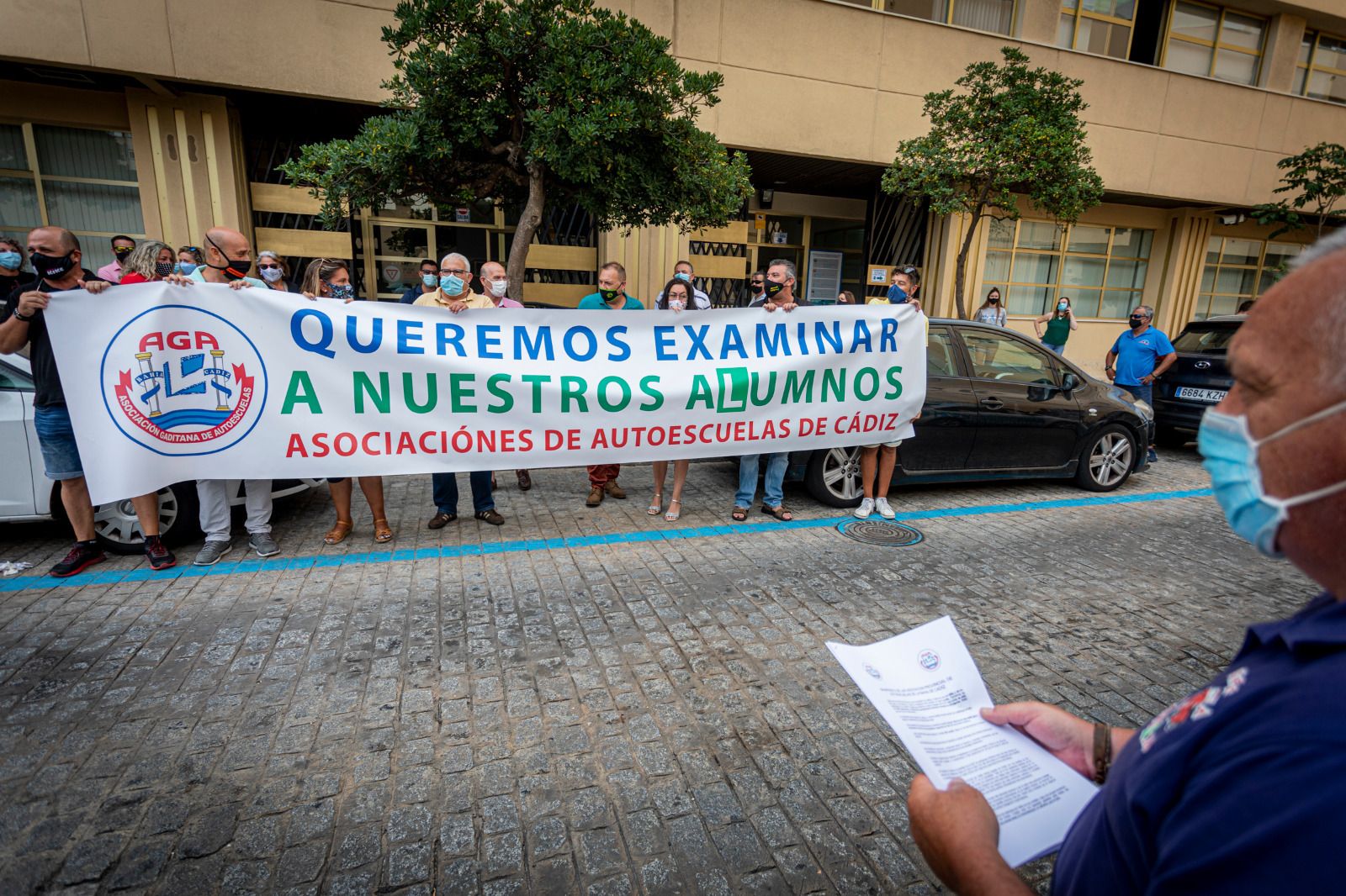 Cararavana-Protesta de las autoescuelas en Cádiz