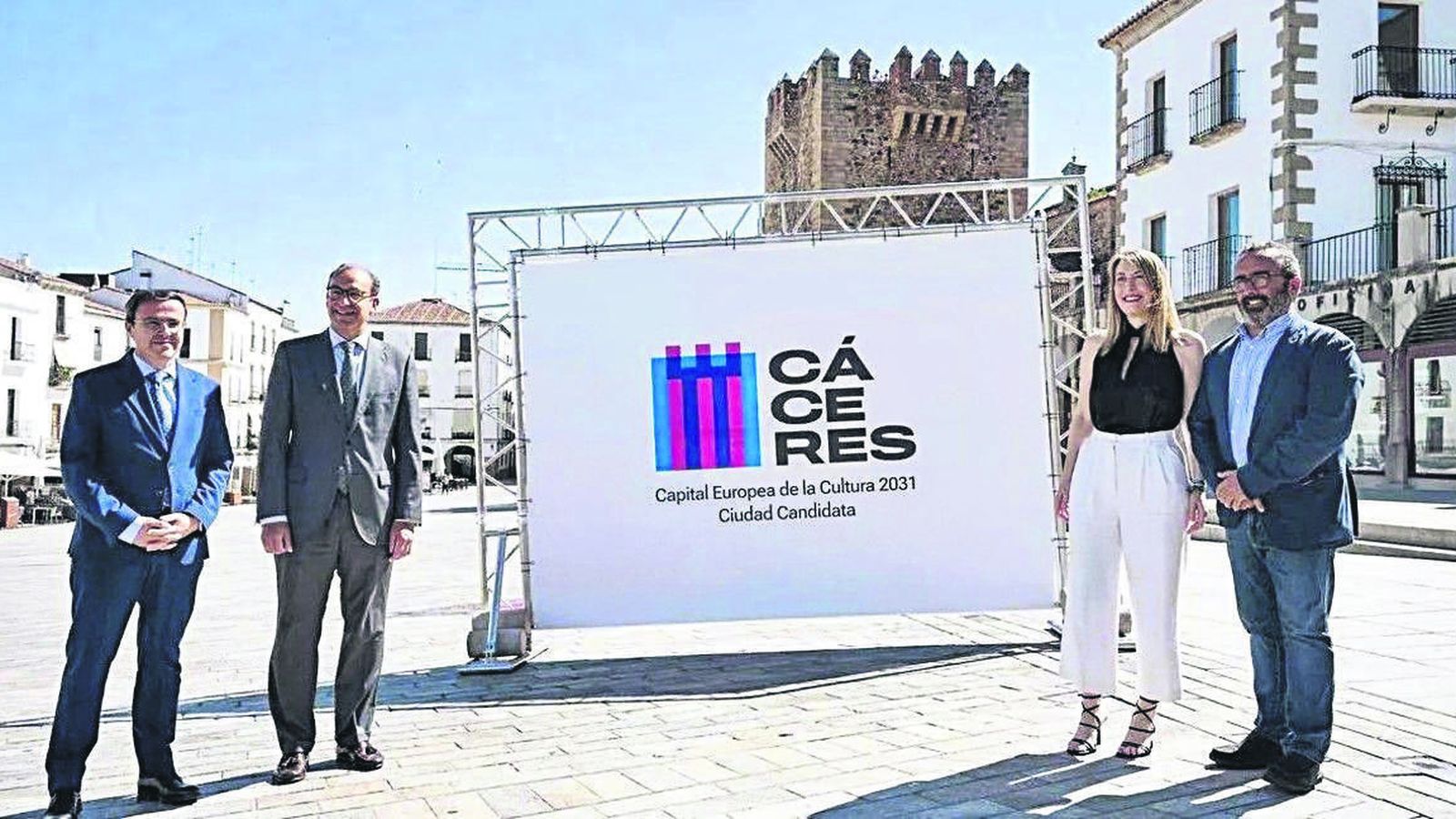 Presentación del logotipo de la candidatura de Cáceres.