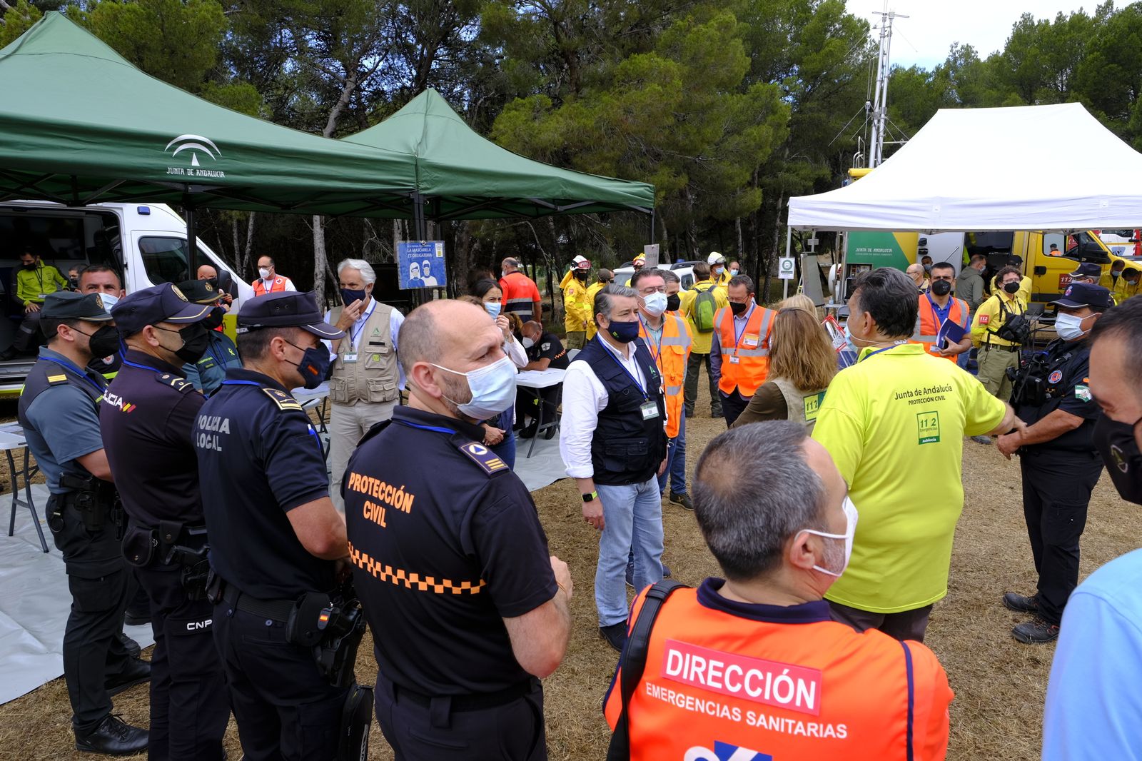 Fotogalería simulacro incendio forestal. Parque periurbano de Castala. Berja (Almería)