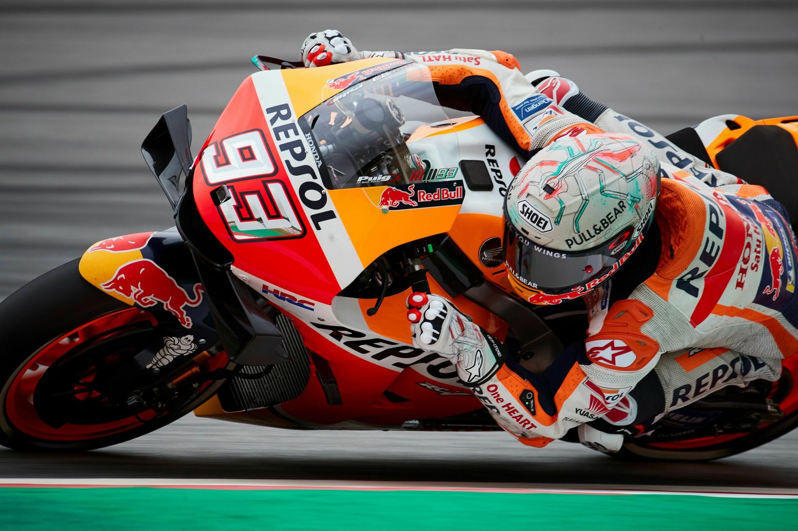 Marc Márquez, durante la jornada de entrenamientos de ayer.