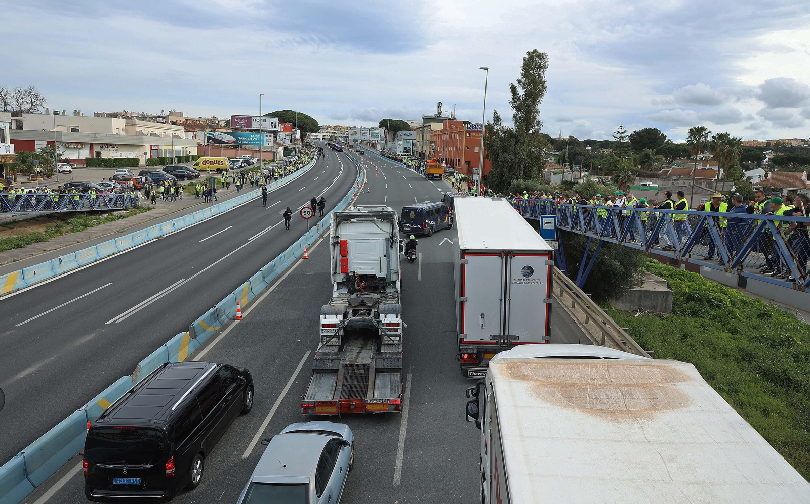 Imágenes de las protestas de los agricultores en Algeciras