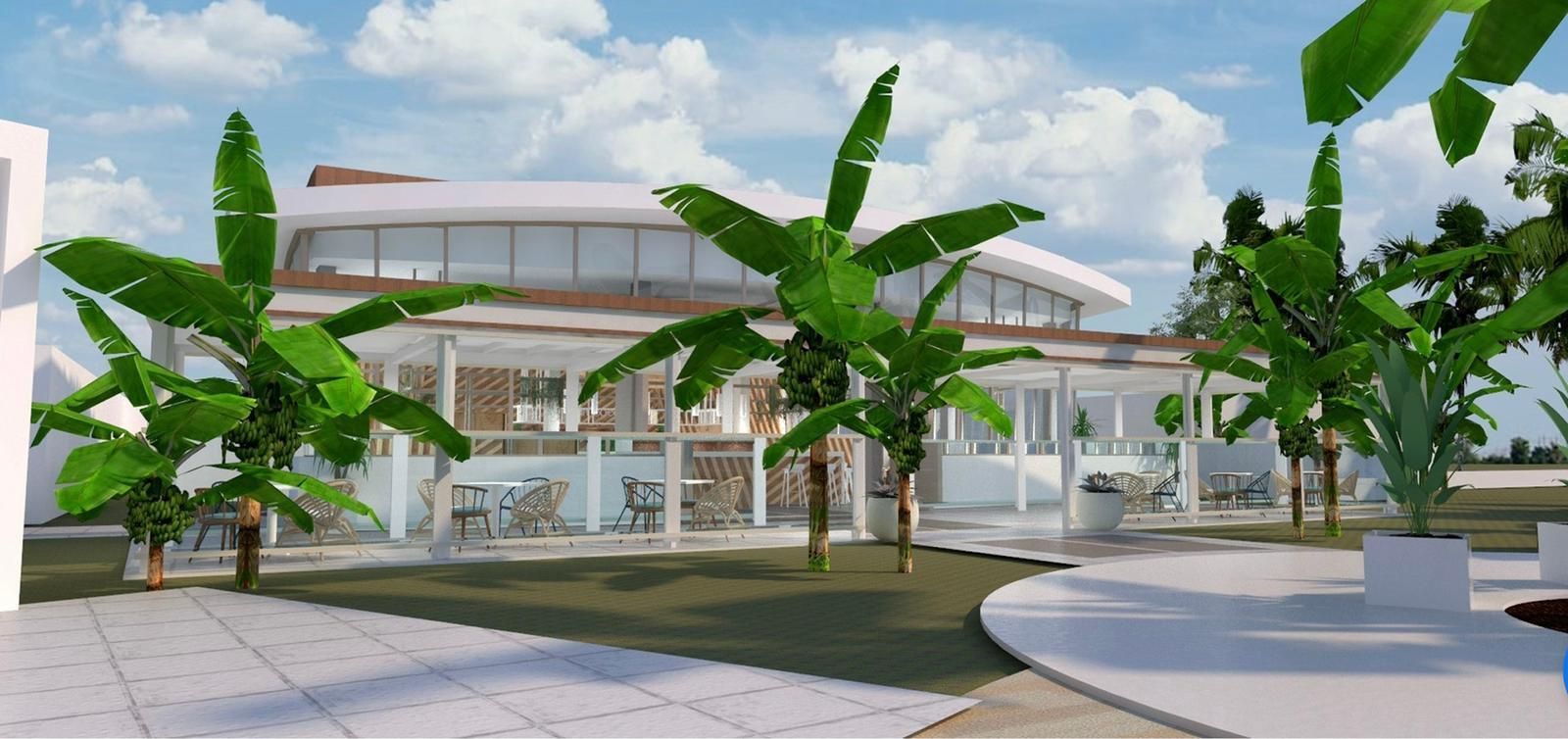 El bar-restaurante proyectado en la zona.