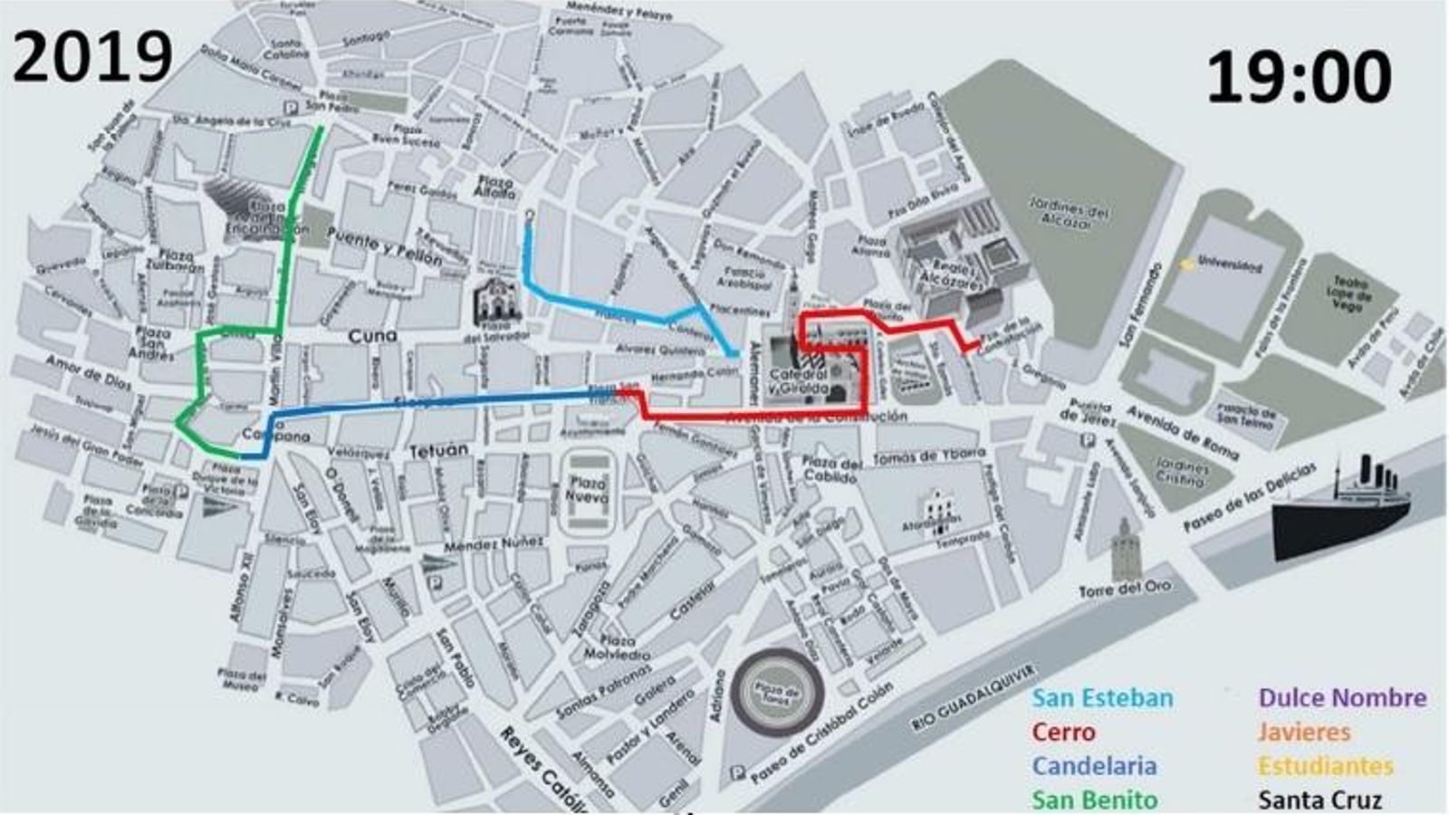 Situación del Cerro a las 19:00.