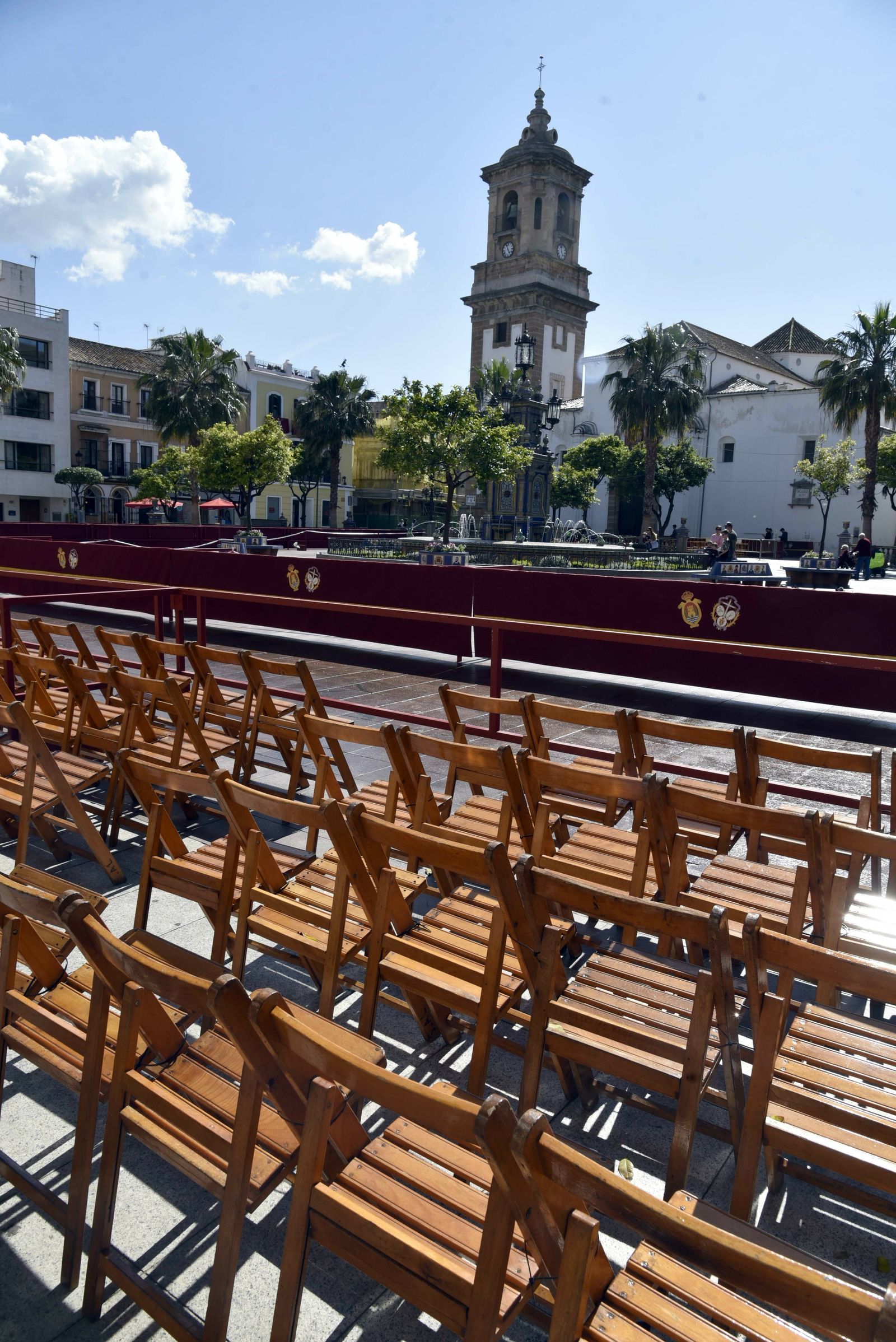 Sillería en la Plaza Alta, el año pasado.