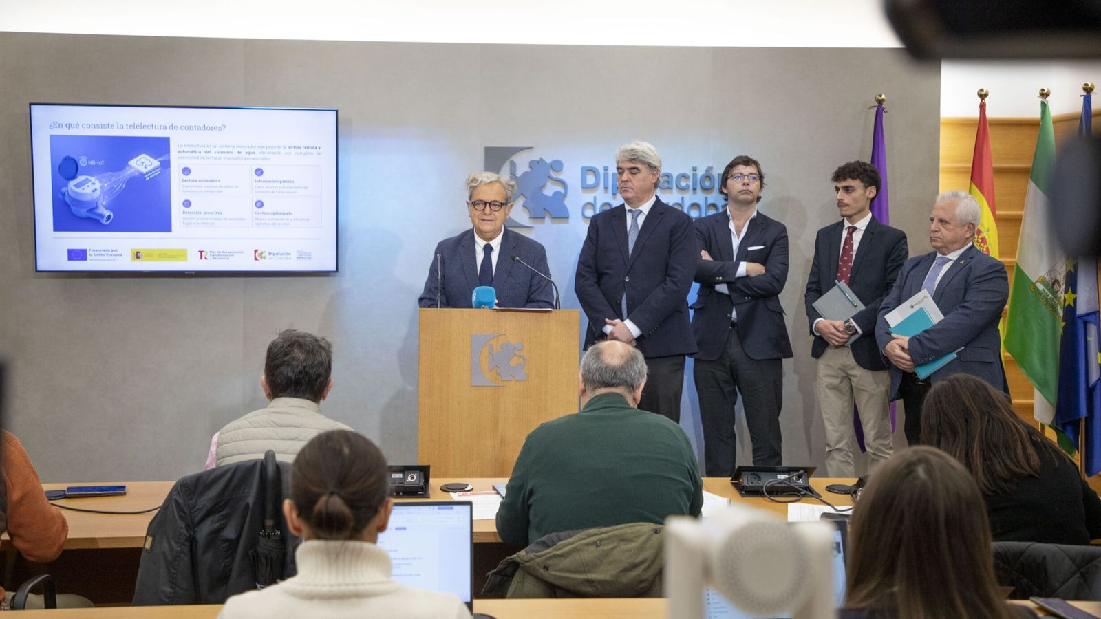 Presentación del proyecto en la sala de prensa de la Diputación de Córdoba.