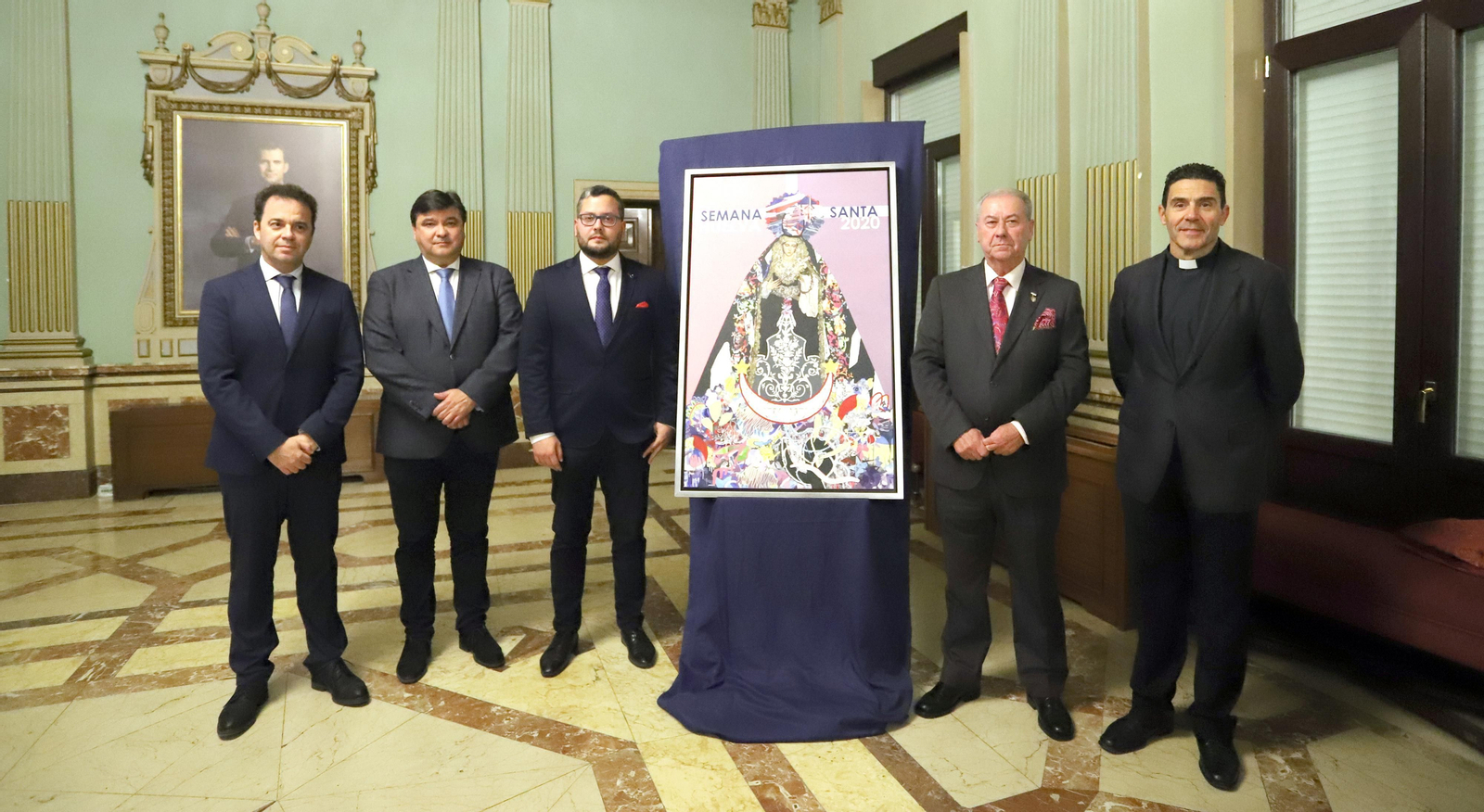 Imágenes de la presentación del cartel de la Semana Santa de Huelva de 2020
