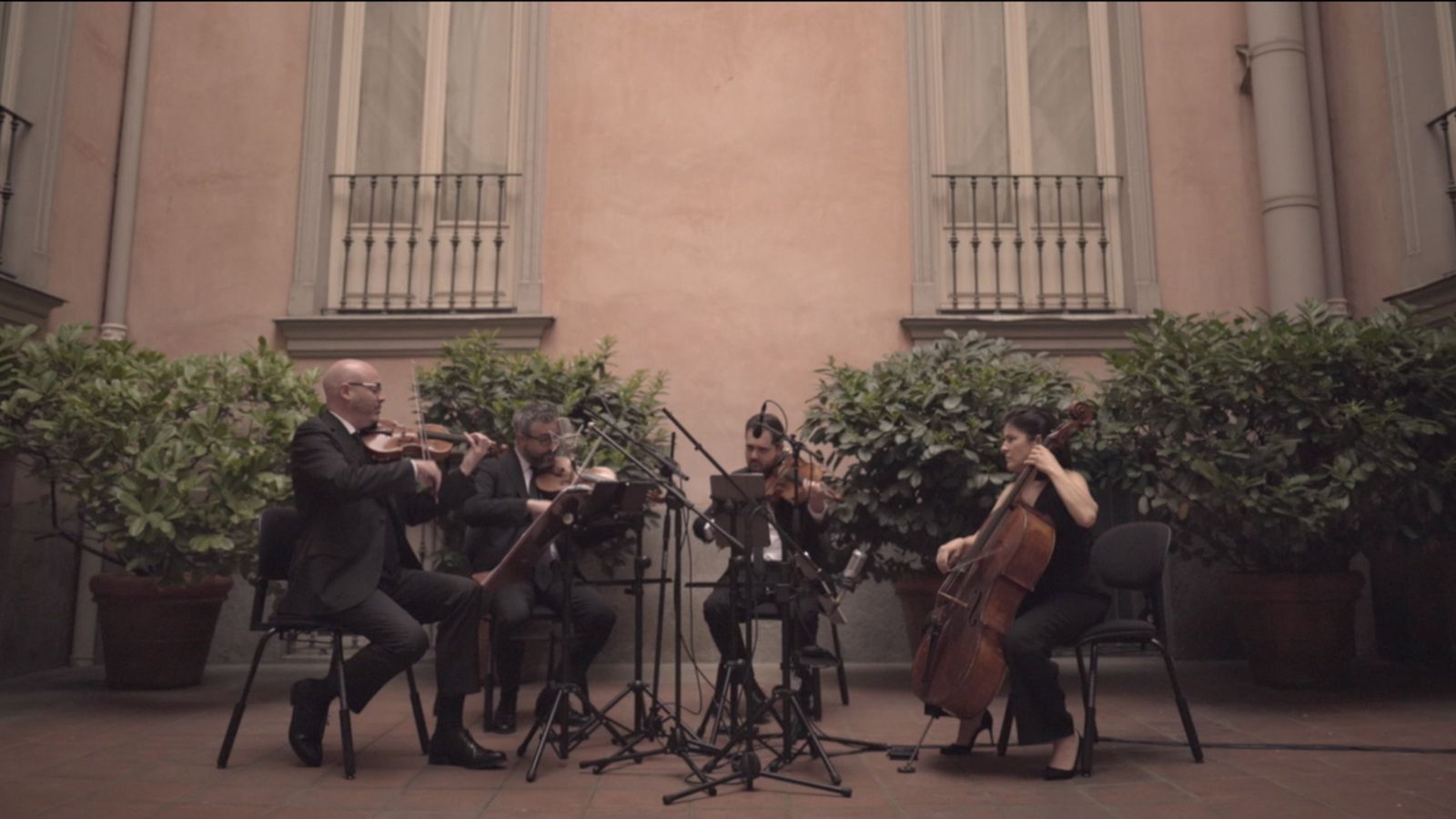 El Cuarteto Quiroga en el Museo Cerralbo de Madrid.