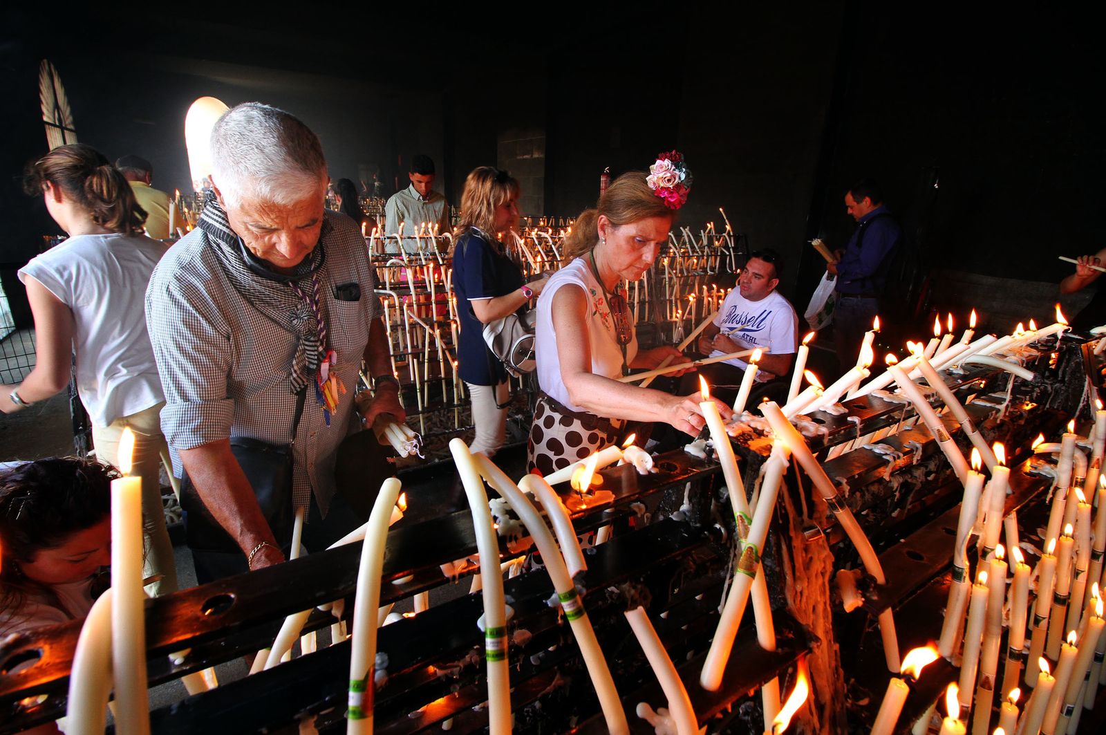 Ambiente en la aldea del Rocío.