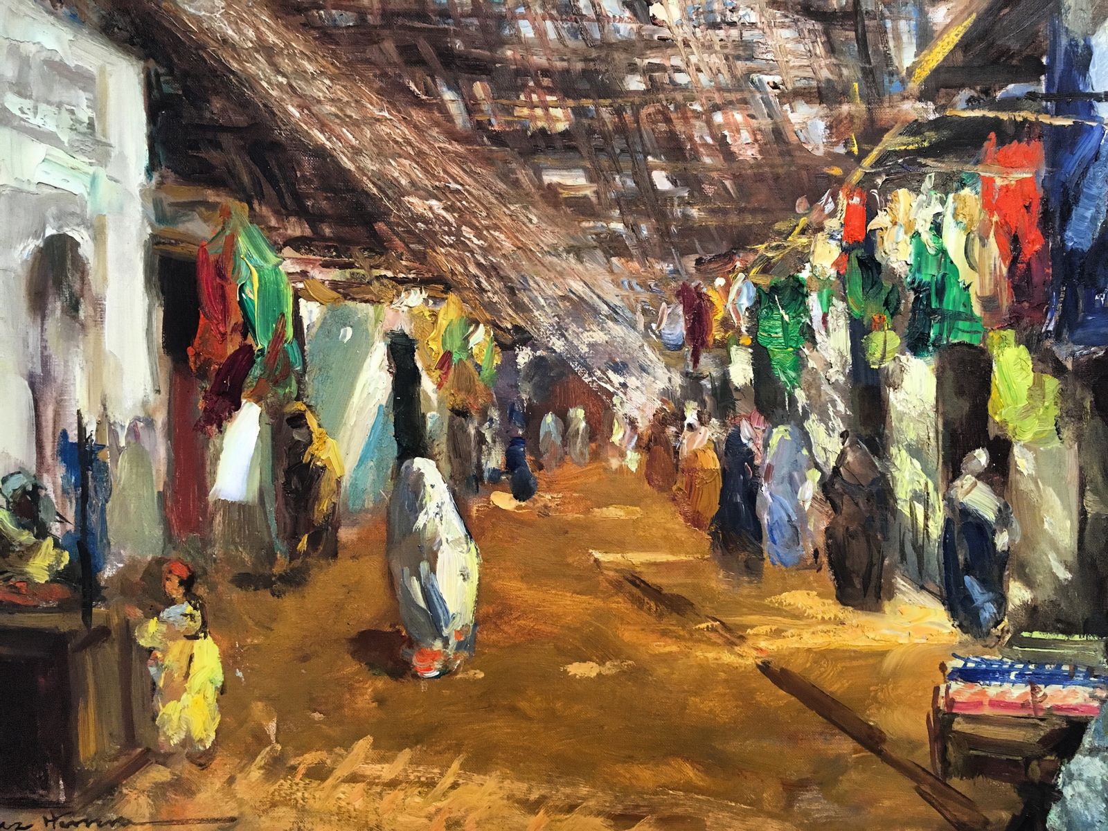 Una vista de un zoco, por Cruz Herrera.