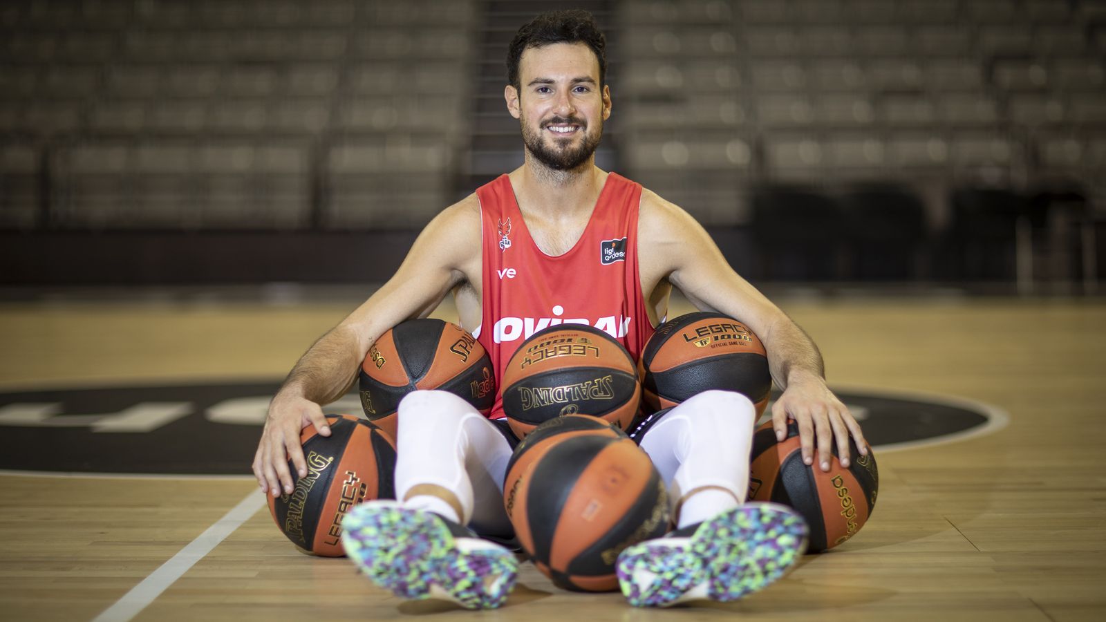 Lluís Costa en el Palacio de Deportes.