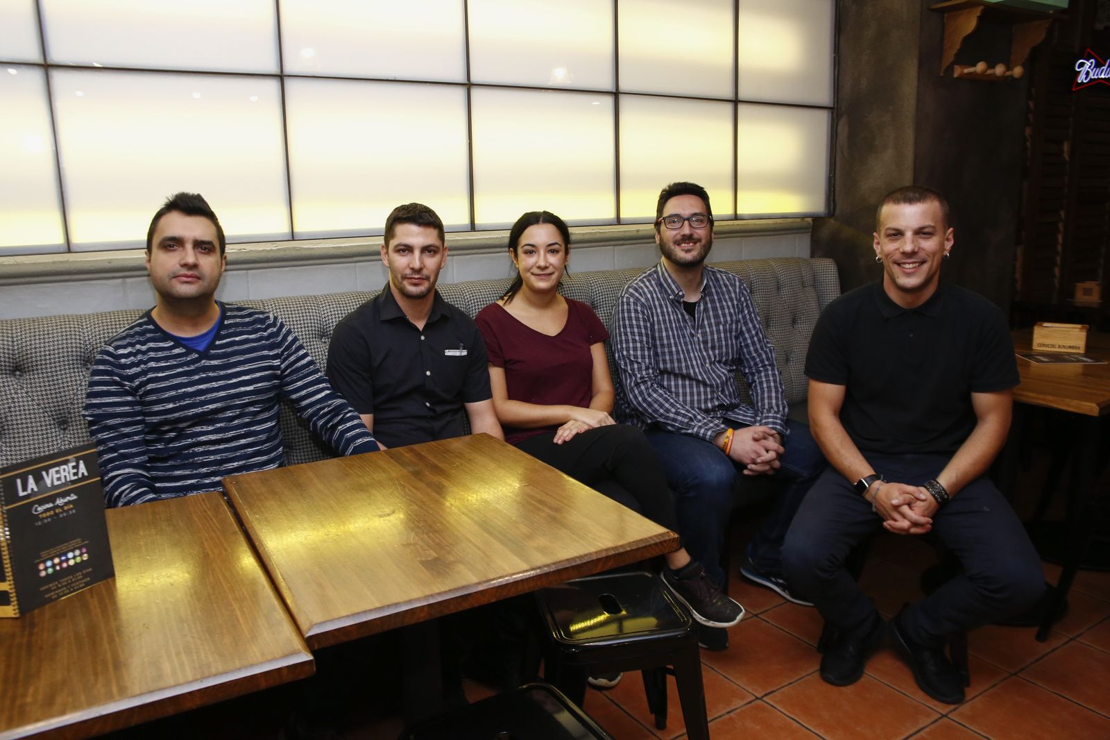 El equipo de La Verea: David Linares, Patricio Martínez, María Ramírez, José Martín y Federico Ruiz.