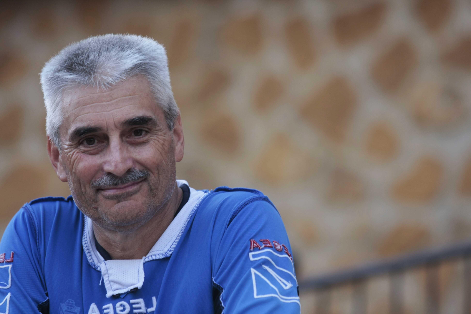 Fabri González, en una concentración con el Granada.