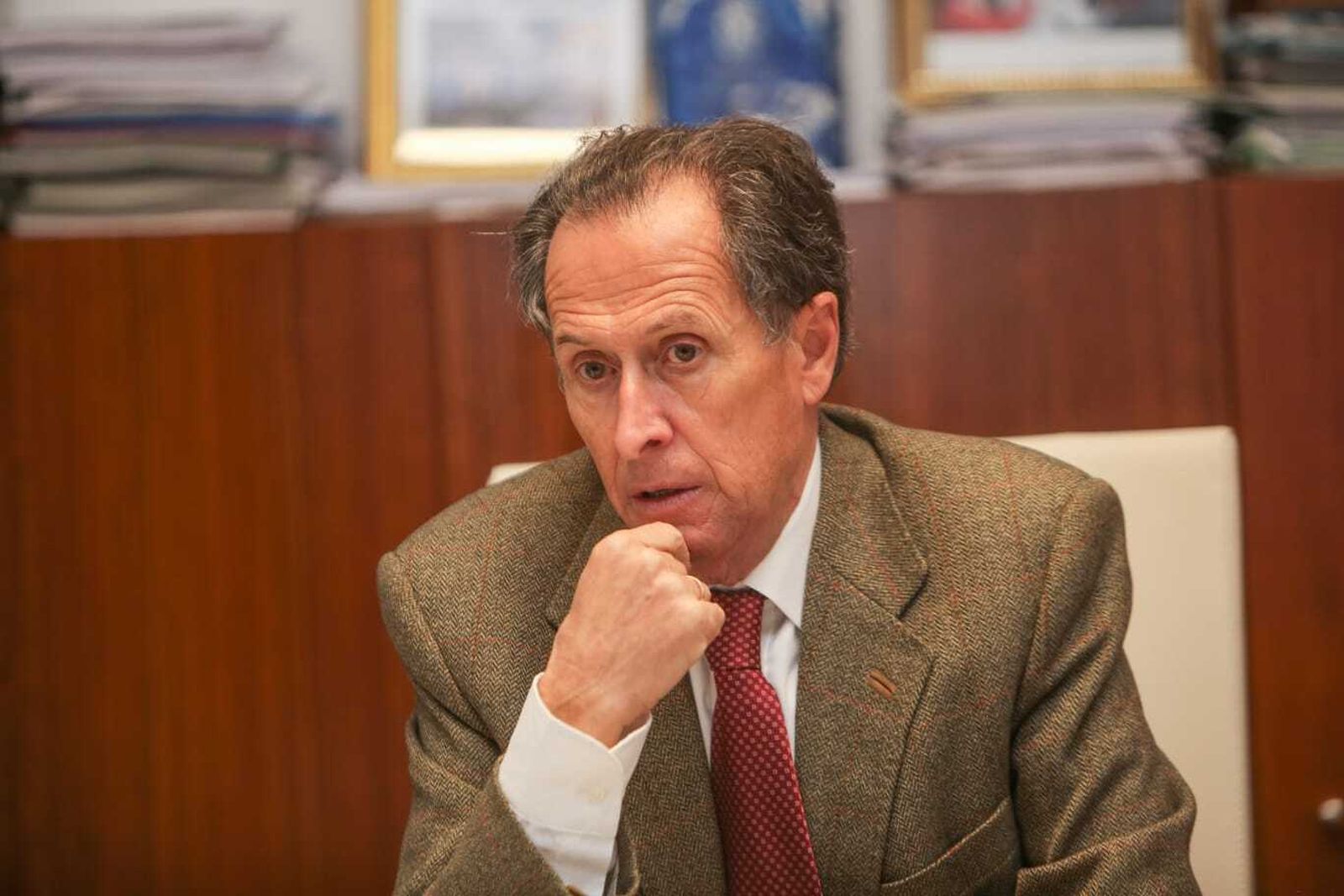 El alcalde, José María Román, en una imagen reciente en el despacho de Alcaldía.