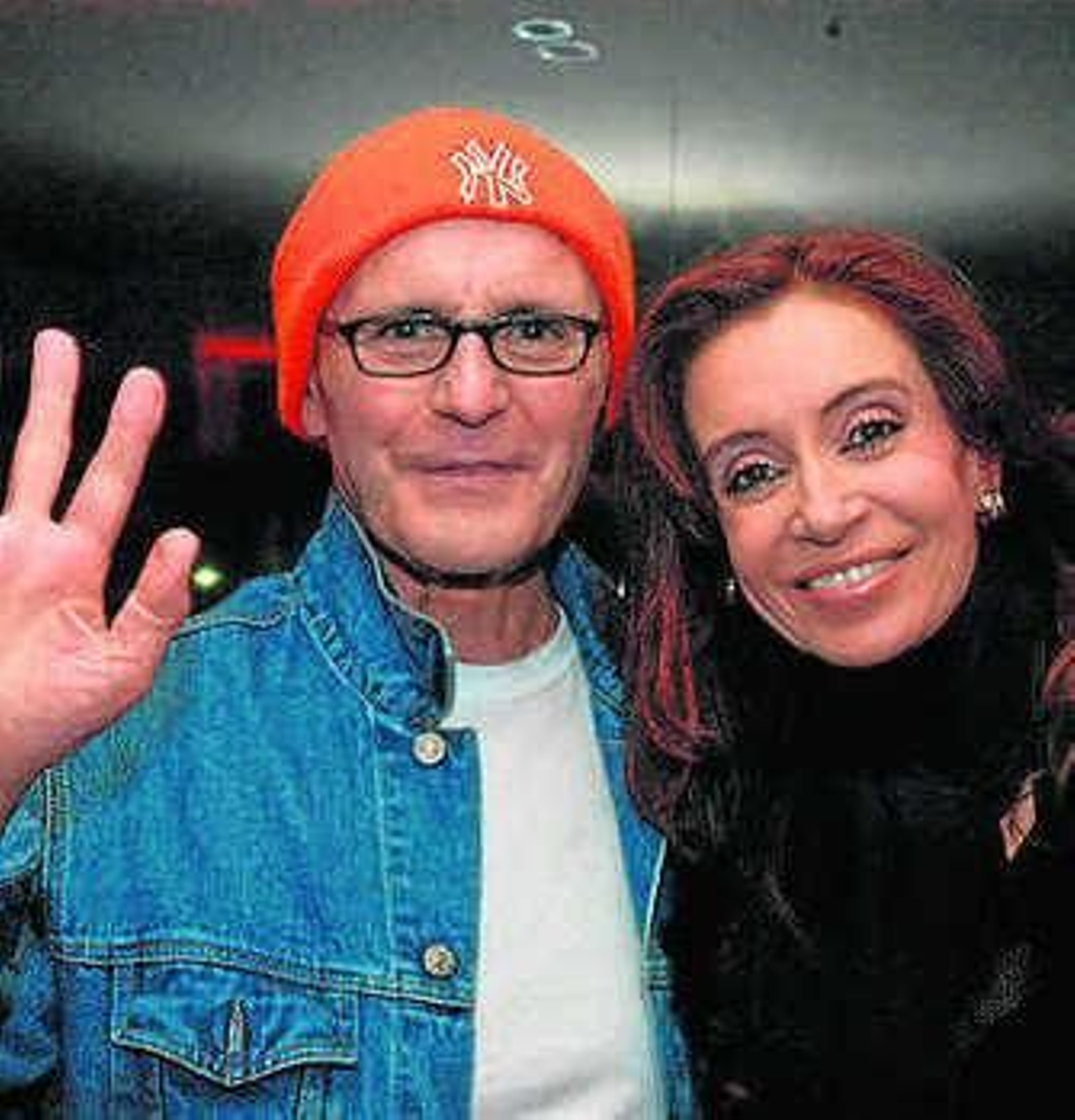 Favio, junto a Cristina Kirchner.