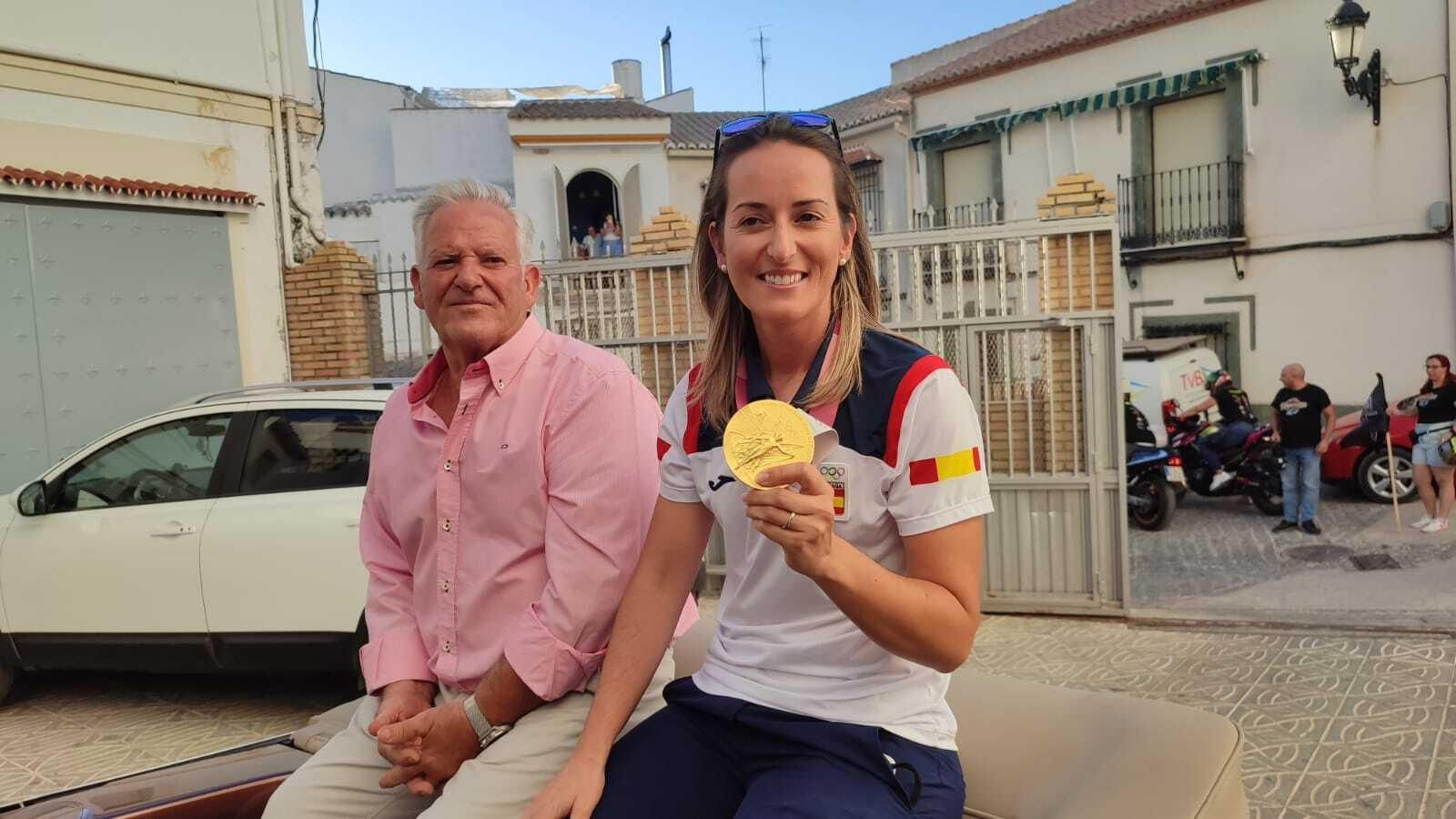 Las imágenes del homenaje a Fátima Gálvez en Baena tras su oro olímpico en Tokio